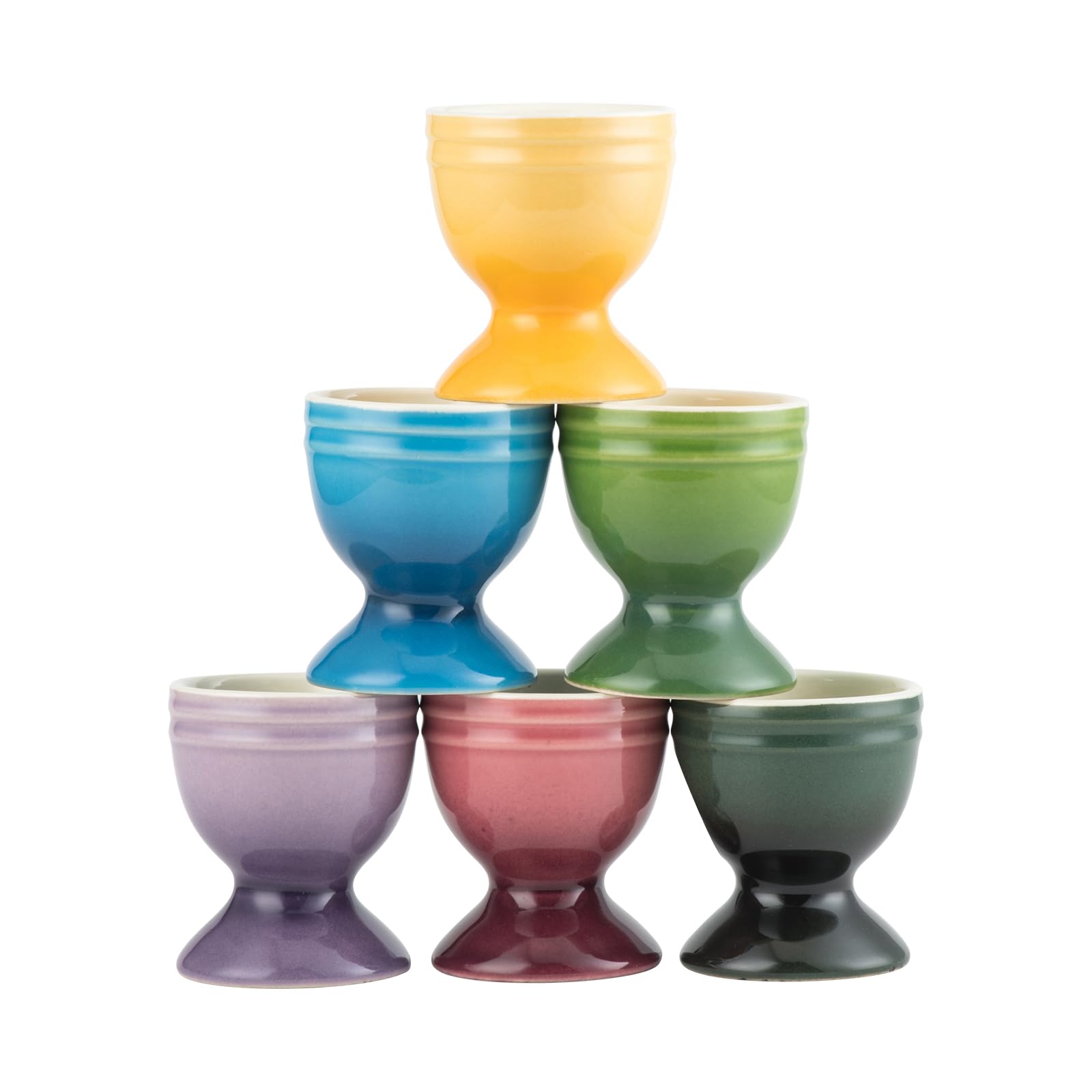 Huevera de porcelana UNICASA multicolor para la mesa del desayuno