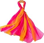 Femmes Echarpe Mousseline Couleur Rainbow Lightweight Head Écharpe Châle Plage Coiffure Sunscreen Fashion Longues écharpes