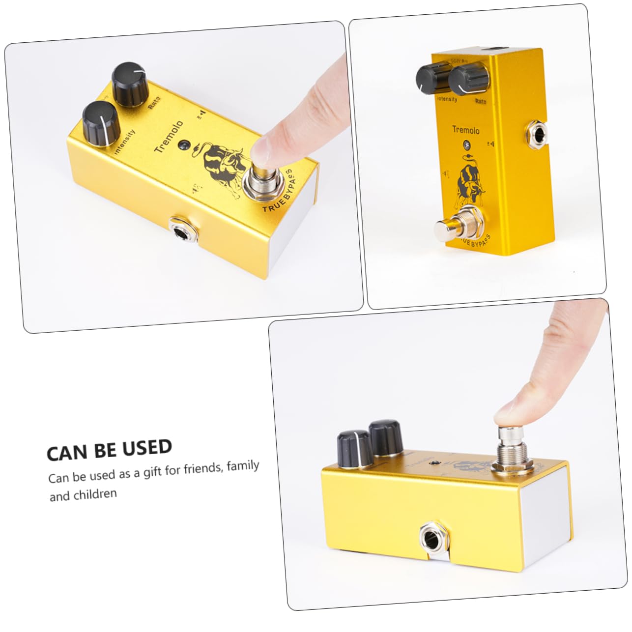 Abaodam 2 Pezzi Amplificatore Pedale Effetti Chitarra Singolo Blocco Pedale Effetto Bypass Amplificatore Valvolare