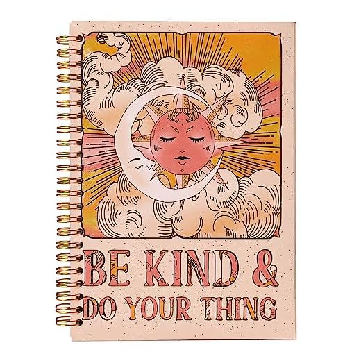 Vintage Sun Moon Tarot Spiral Journal