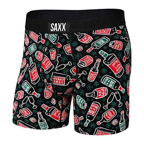SAXX Men's Underwear - Ultra Super Soft Boxer Brief Fly with Built-in Pouch Support - Underwear for Men, Fall Large