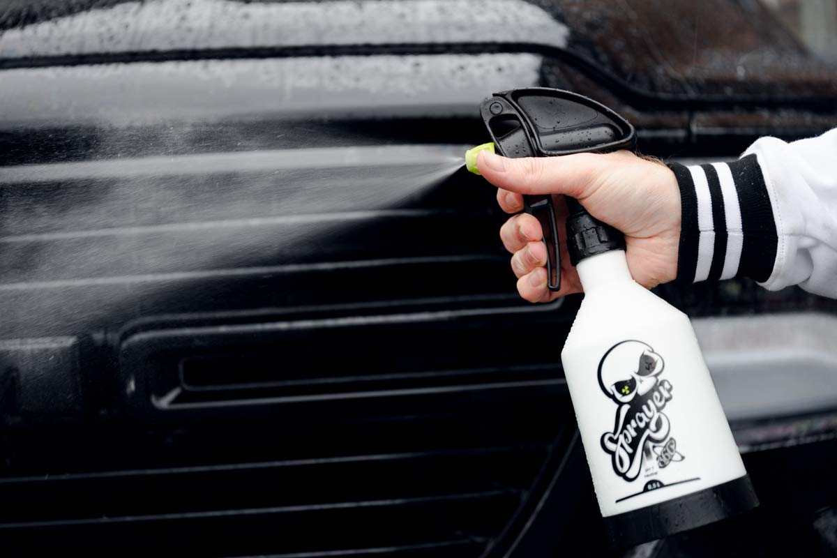 Nuke Guys Bug Swipe Auto Rimuovi insetti tanica da 5 litri con dispenser e flacone spray da 0,5 l, ideale anche per la pulizia della moto, ideale per lo sporco ostinato come residui di insetti