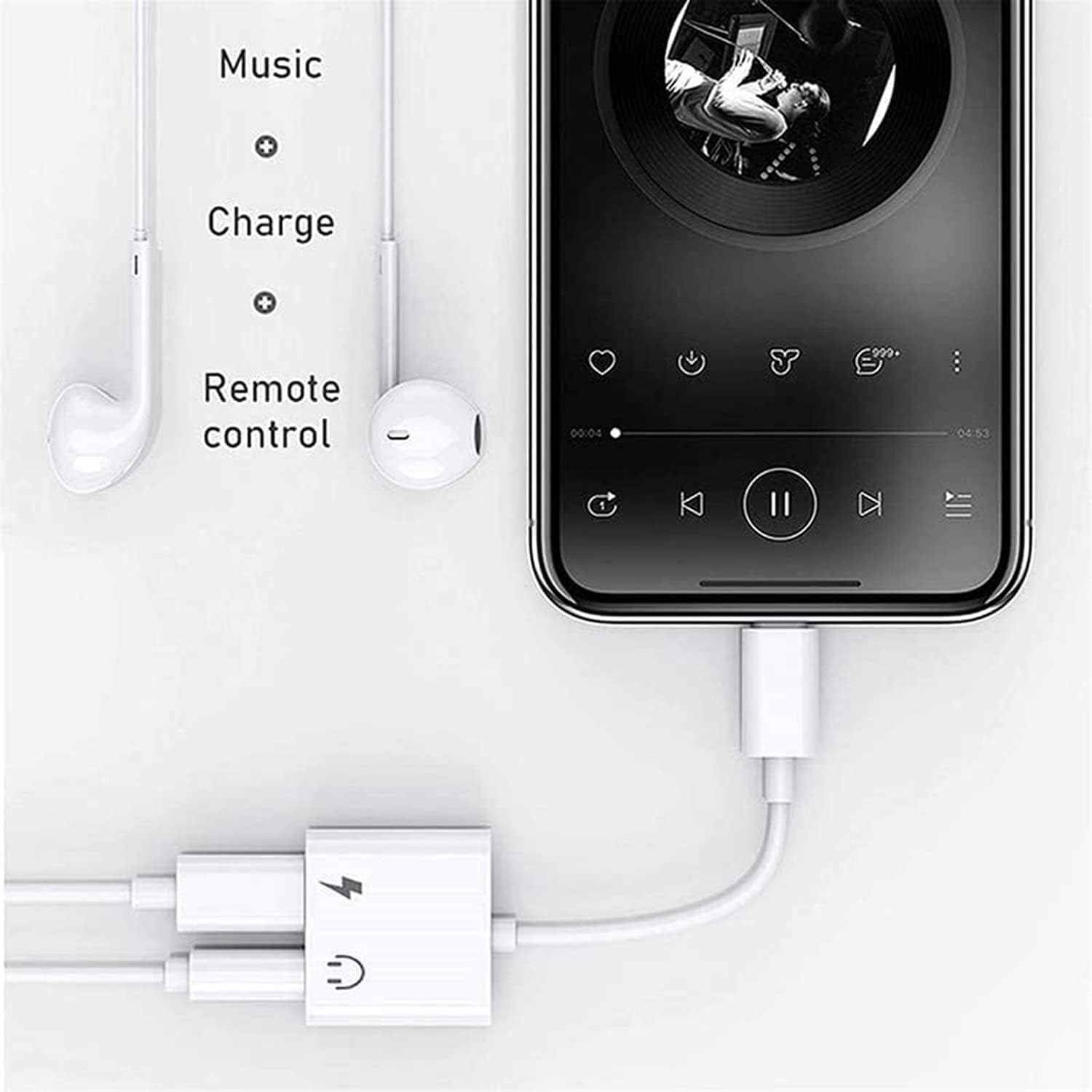 USB C to Dual USB C Headphone Jack Adapter for iPhone 15, 2 Pack Dual USB Type C Aux Audio and Charger Splitter Adapter Dongle for iPhone 16/16 Plus/16 Pro/16 Pro Max/15/15 Plus/15 Pro/15 Pro Max