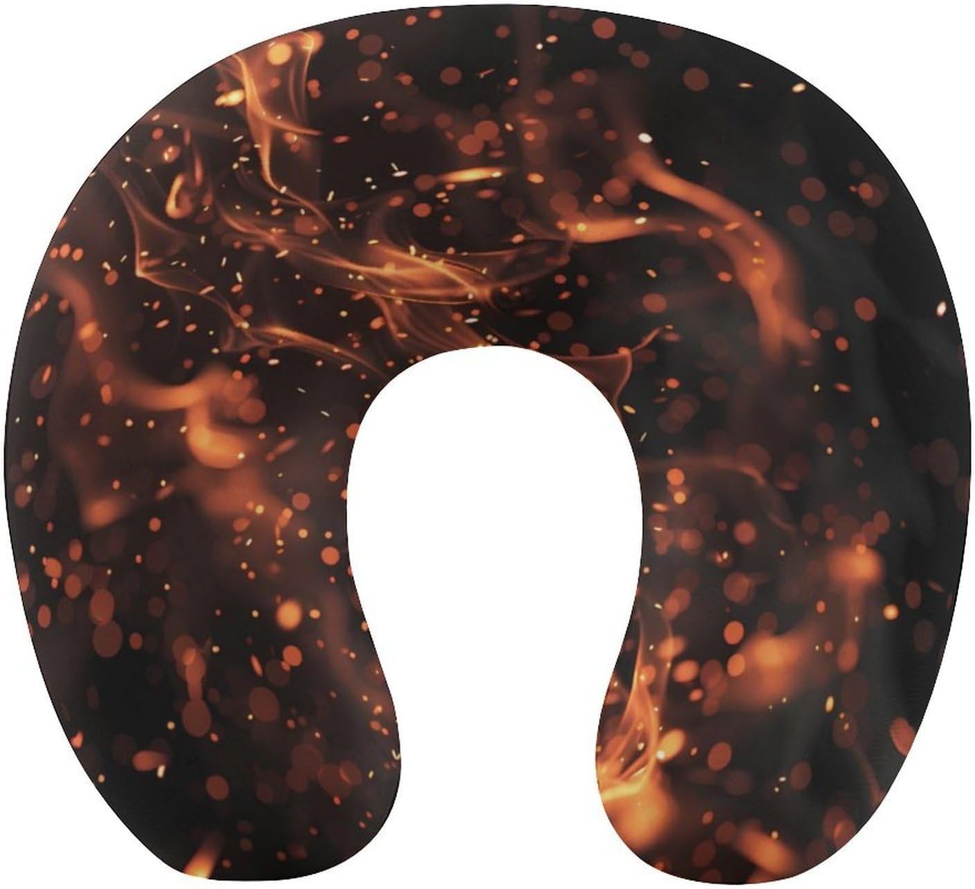 Orange Fire Travel Pillow U Shape Neck Pillow Washable Pillowcase for Sleeping Chair