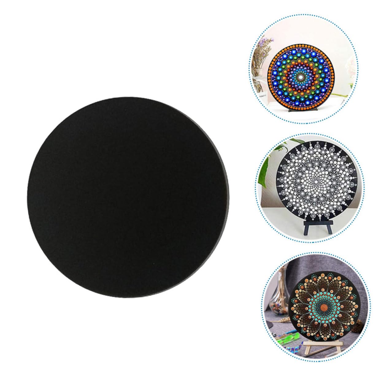 Lurrose 40stücke Mandala Zeichentafeln Runde Malpappe Für Mandala Dot Painting Vielseitig Einsetzbar Für Wasserfarben Für Kreative Kunstprojekte