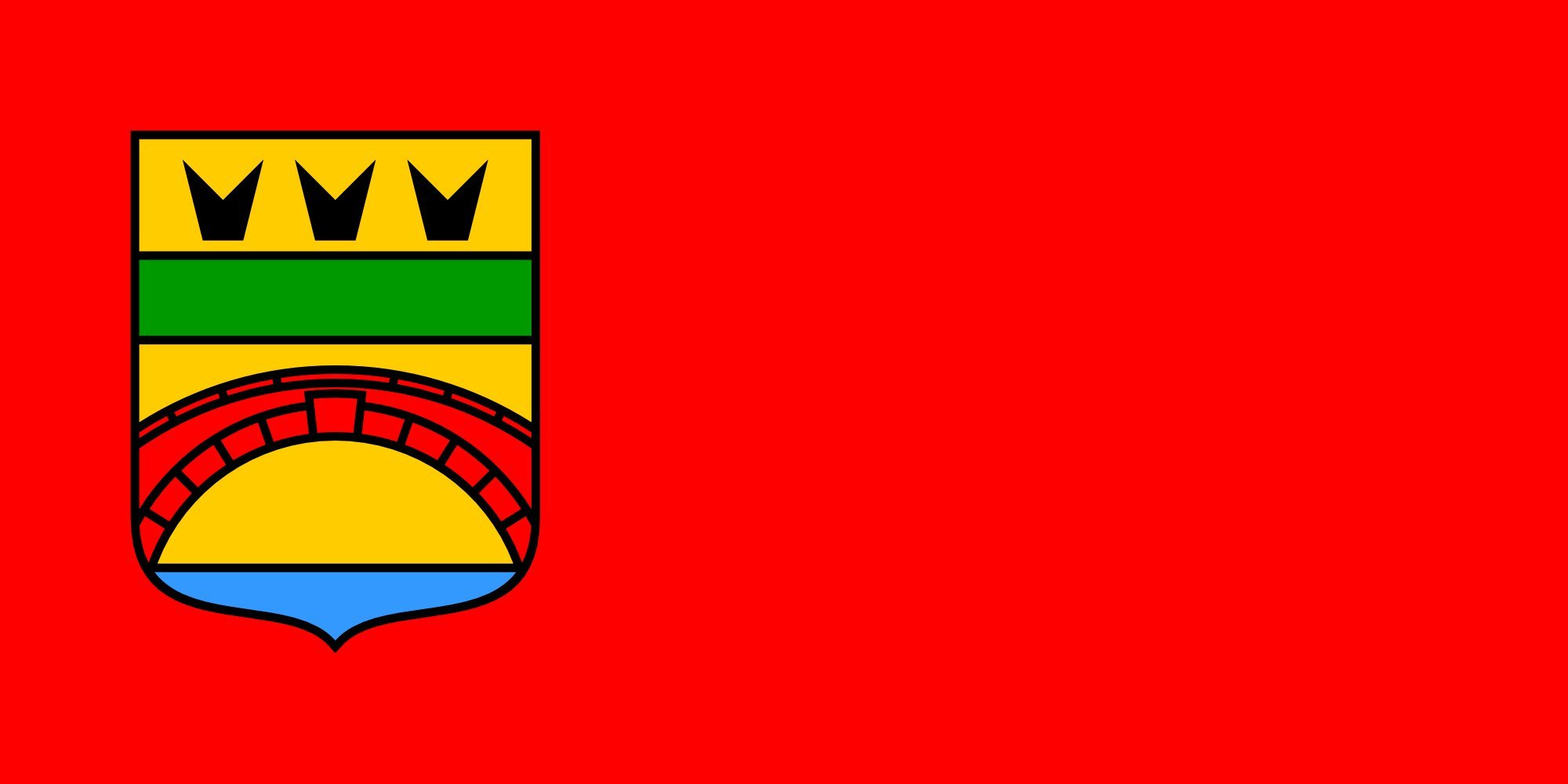 Drapeau Barbana XL résistant aux intempéries pour mât de commune