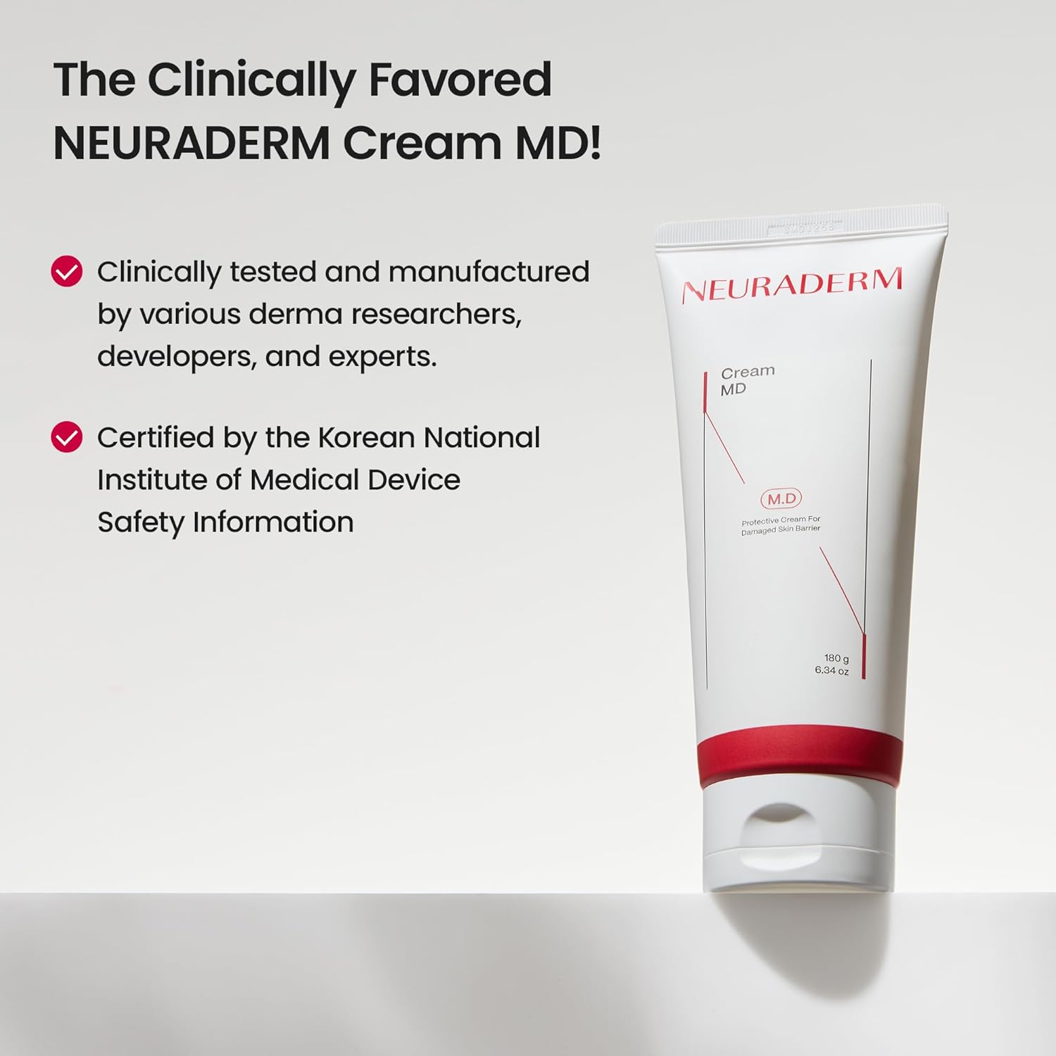 Cream MD, Regenerative Moisturizing Ceramide Skin Barrier Restoring Skin and Body Care for Damaged, Dry Skin (180g, 6.34oz)