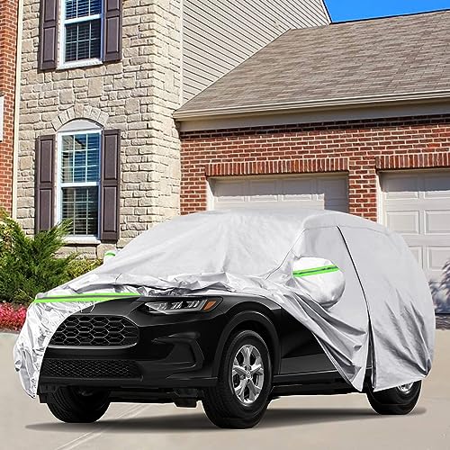 Image of Waterproof SUV Car Cover Custom Fit for 2022-2024 Honda HR-V, 6 Layers All Weather Car Covers with Zipper Door & Windproof Bands for Sun Snow Rain Dust Protection, Outdoor Indoor