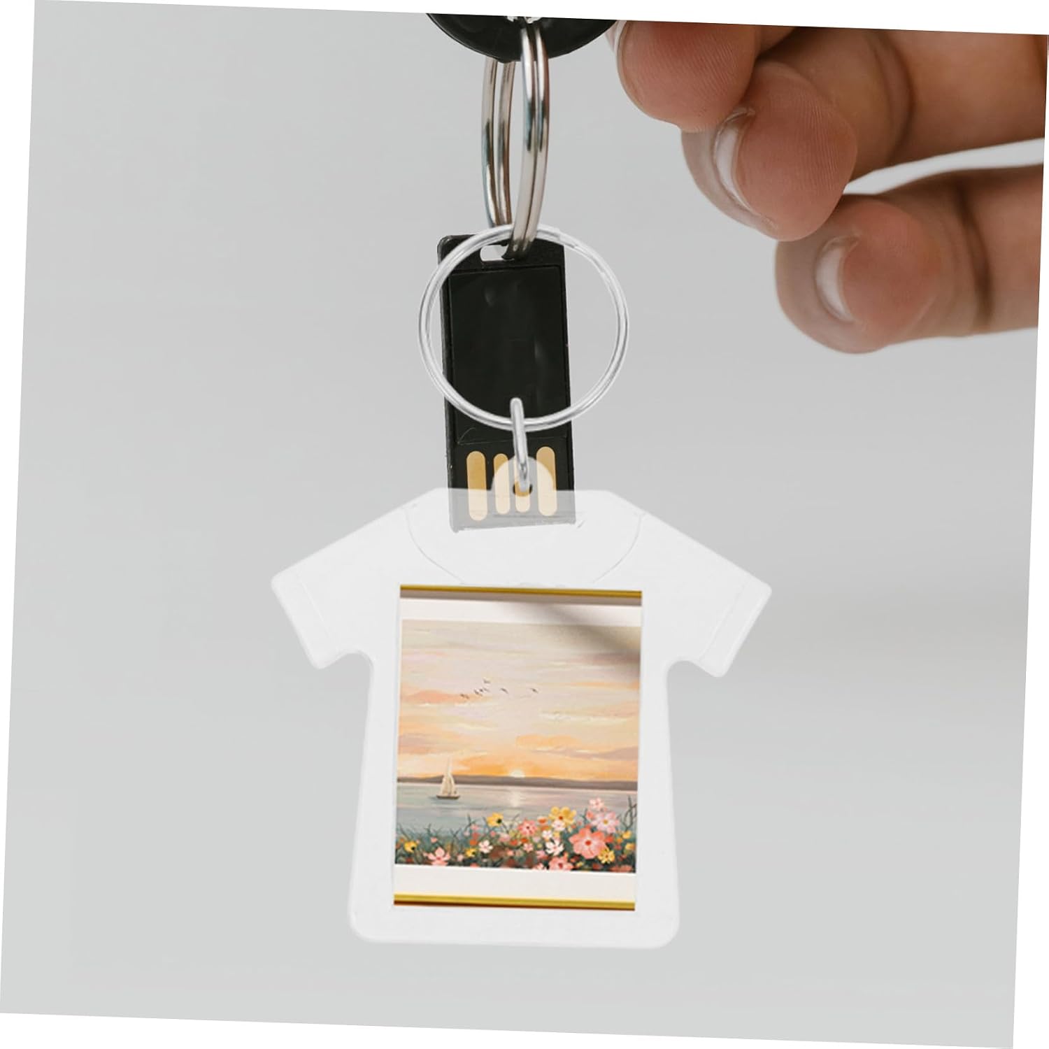 Didiseaon 100pcs Clear Acrylic Keychain Photo Frame Blanks Portable Lightweight Keyring for Pictures Women Keyring Accessories for Personalization