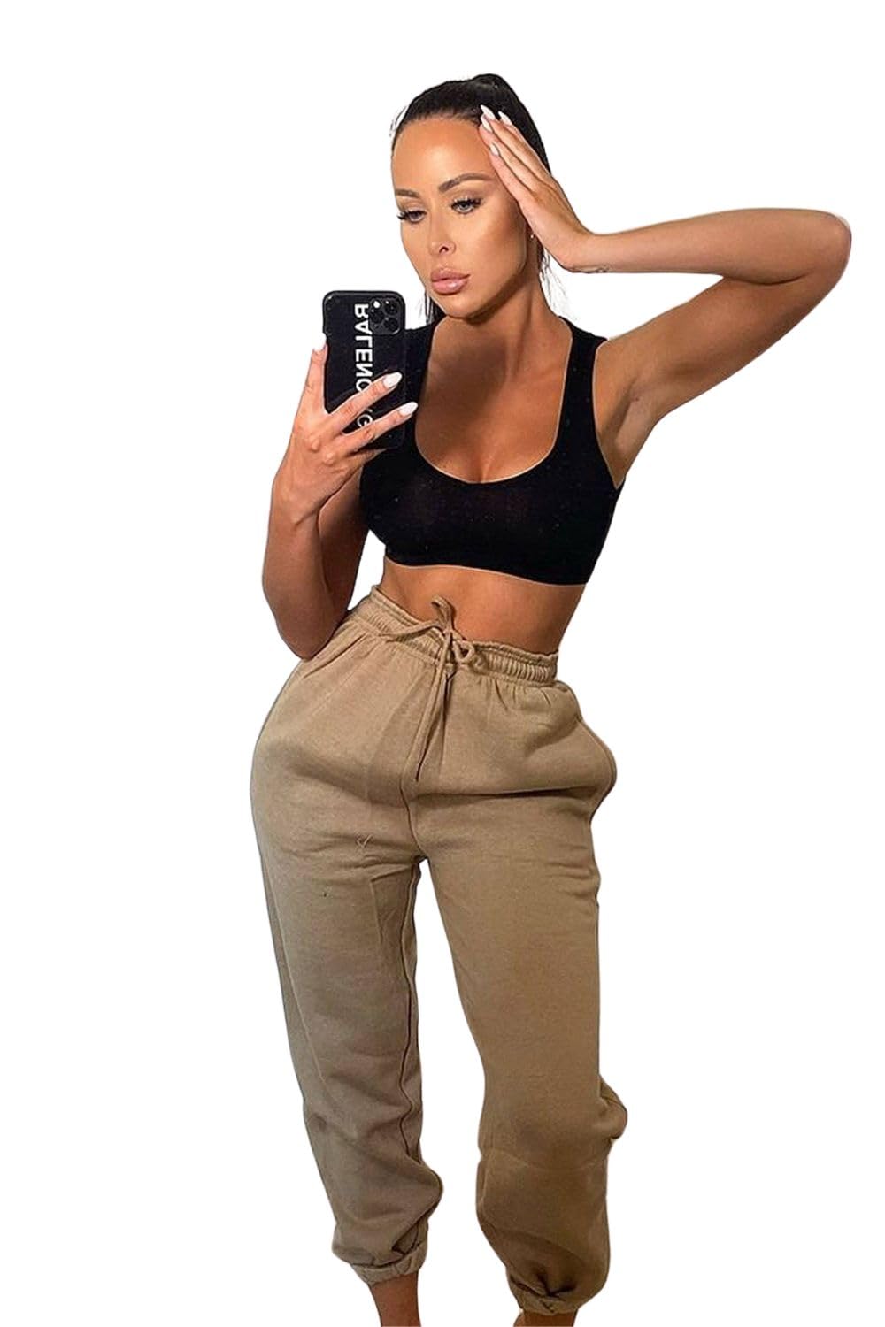Cuffed Joggers - Lizzie - 10 - Camel