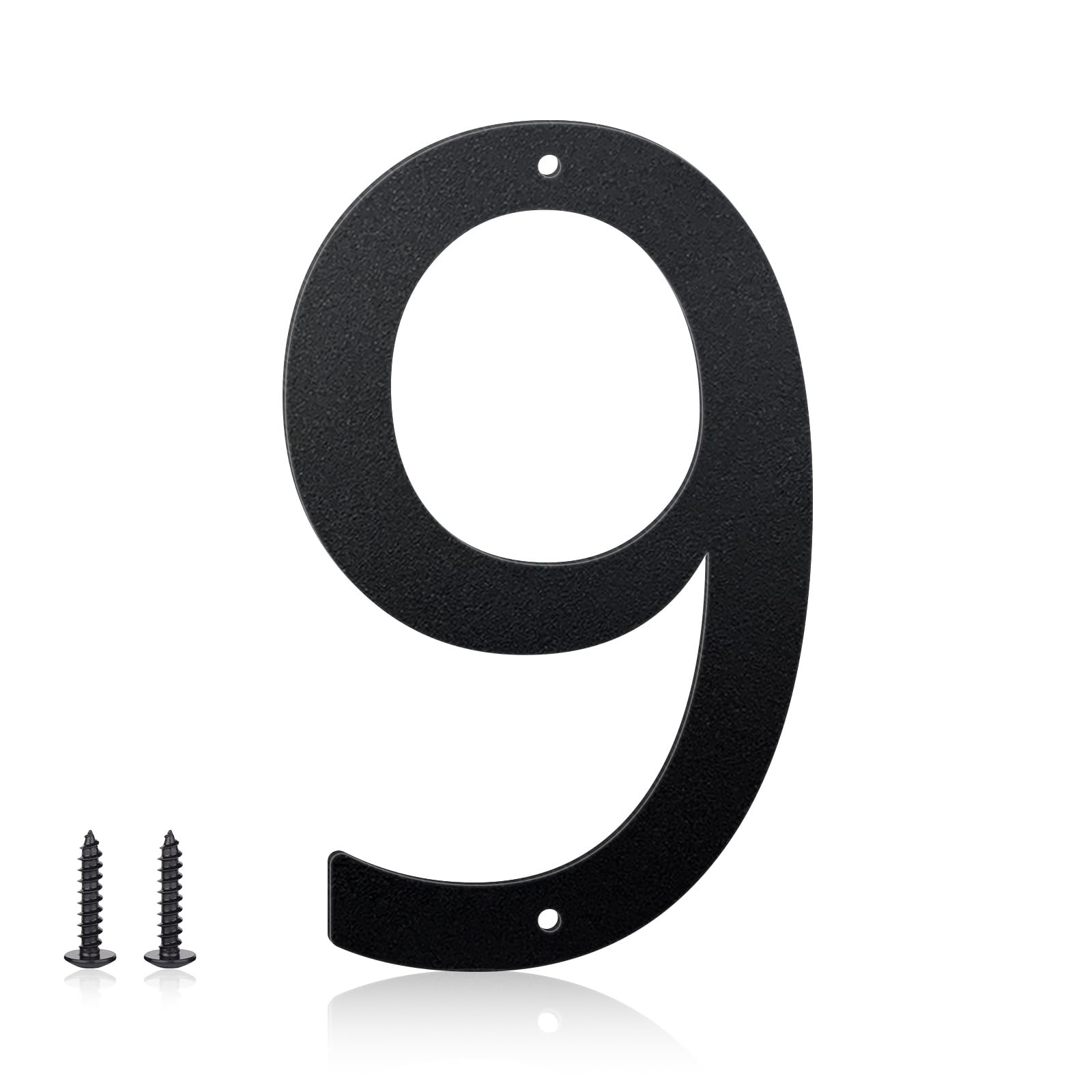 7 Inch House Numbers and Metal Letters for Outdoor Signs, House Numbers for Outside, Aluminum Address Letters and Numbers for Door, Mailbox, Garden, Perfect for Home or Office (Number 9)