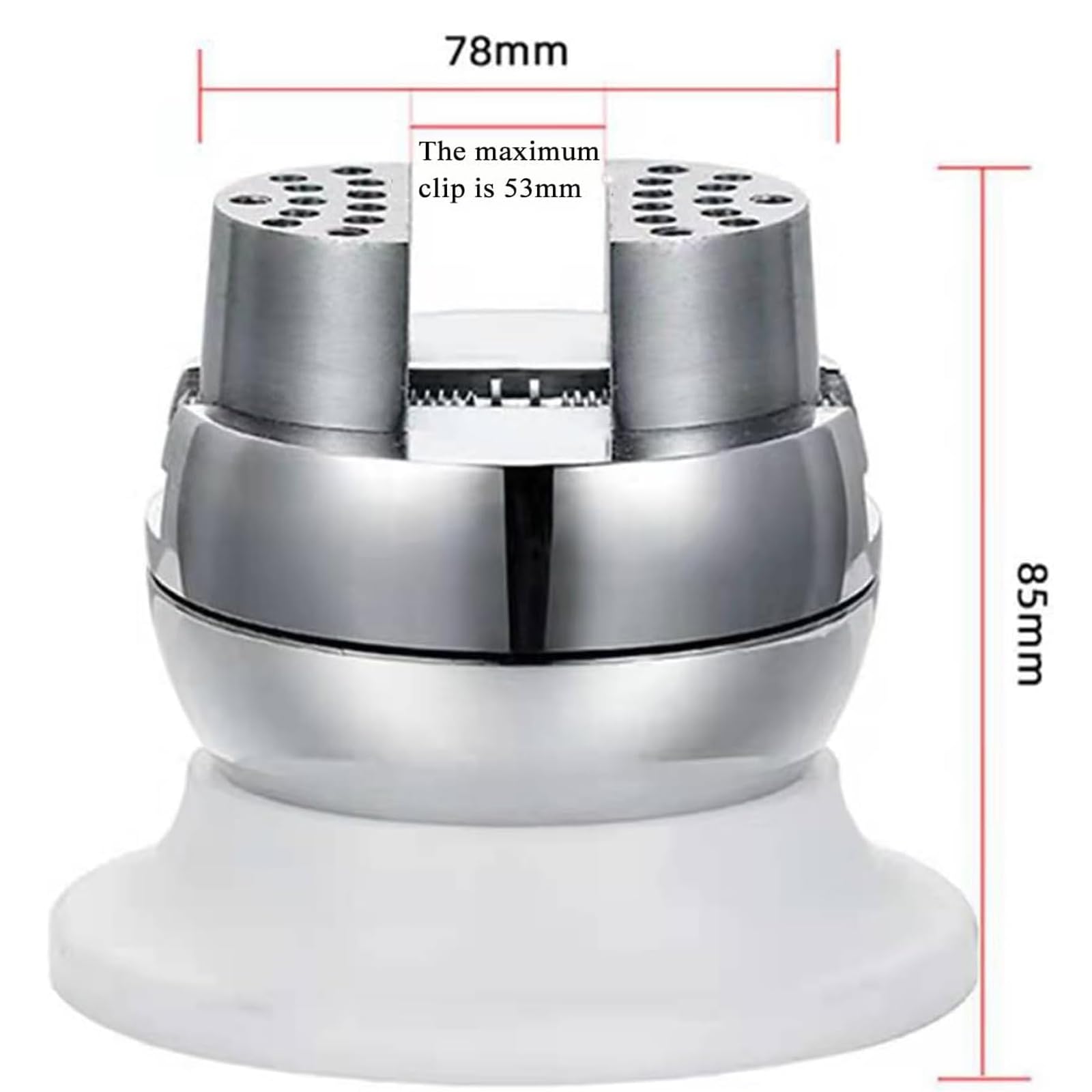 Herramienta De Banco con Base De Abrazadera De Clavija, Base Giratoria De 360°, Boca De Sujeción Máxima De 53 Mm, Sistema De Doble Rotación, Construcción De Metal Sólido, Ángulo Ajustable