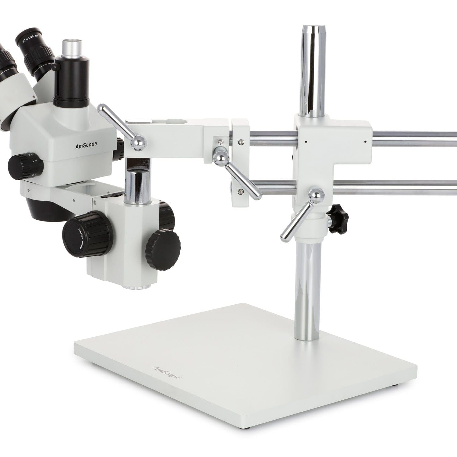 AmScope SM-4TZ-144-5MT - Microscopio estéreo (144 Luces LED y cámara Digital de 5 Mpx, 3,5X-90X), Color Blanco
