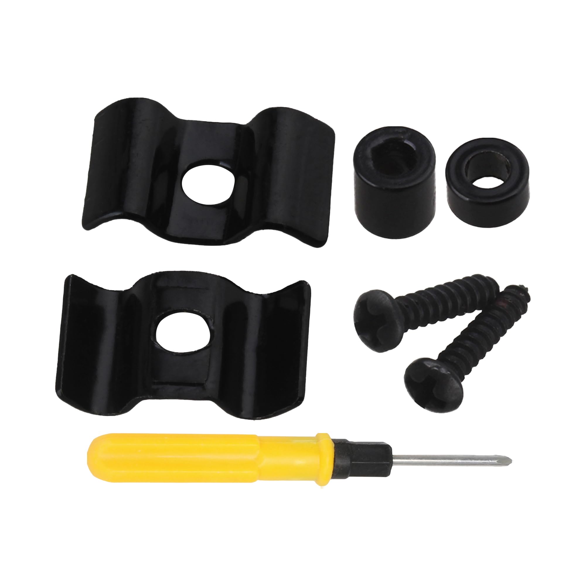 Yibuy 3 Pieces Black Vintage Guitar String Trees Retainers with Screwdriver Kit 0.51