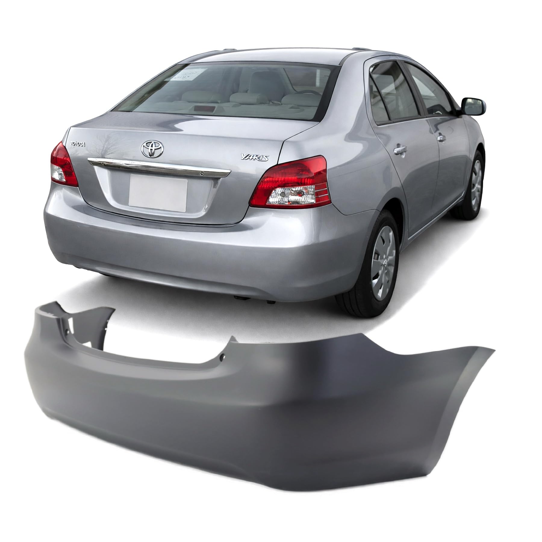 FitParts Compatible with Toyota Yaris 2007–2012 Rear Bumper Cover