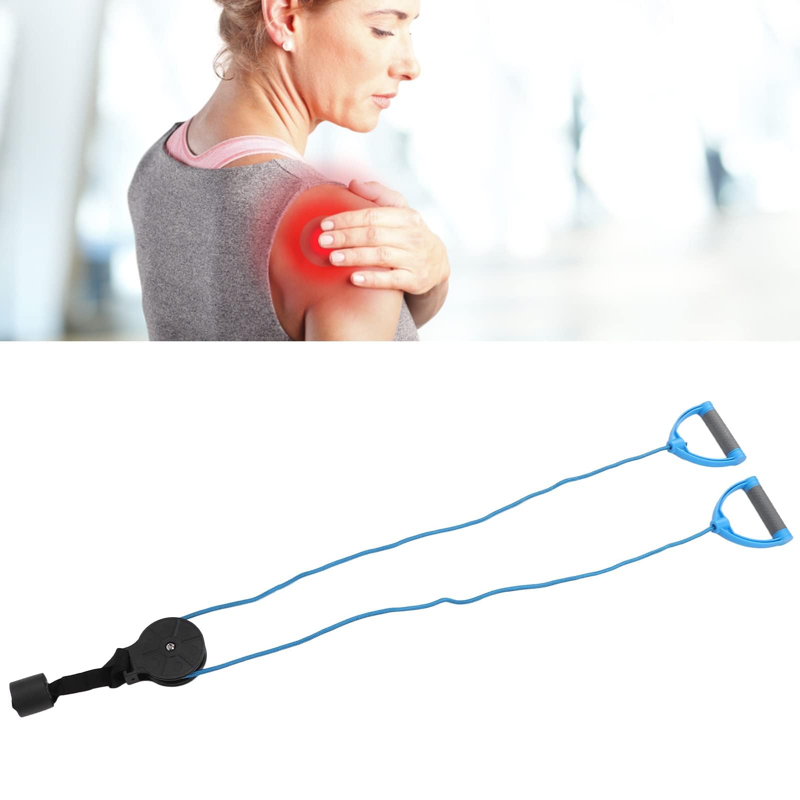 Sistema De Poleas para Ejercicios De Espalda Y Brazos, Poleas para Rehabilitación De Hombro sobre La Puerta, Equipo De Fisioterapia Polea Hombro para Ejercicio De Brazo De Entrenamiento De Hombros