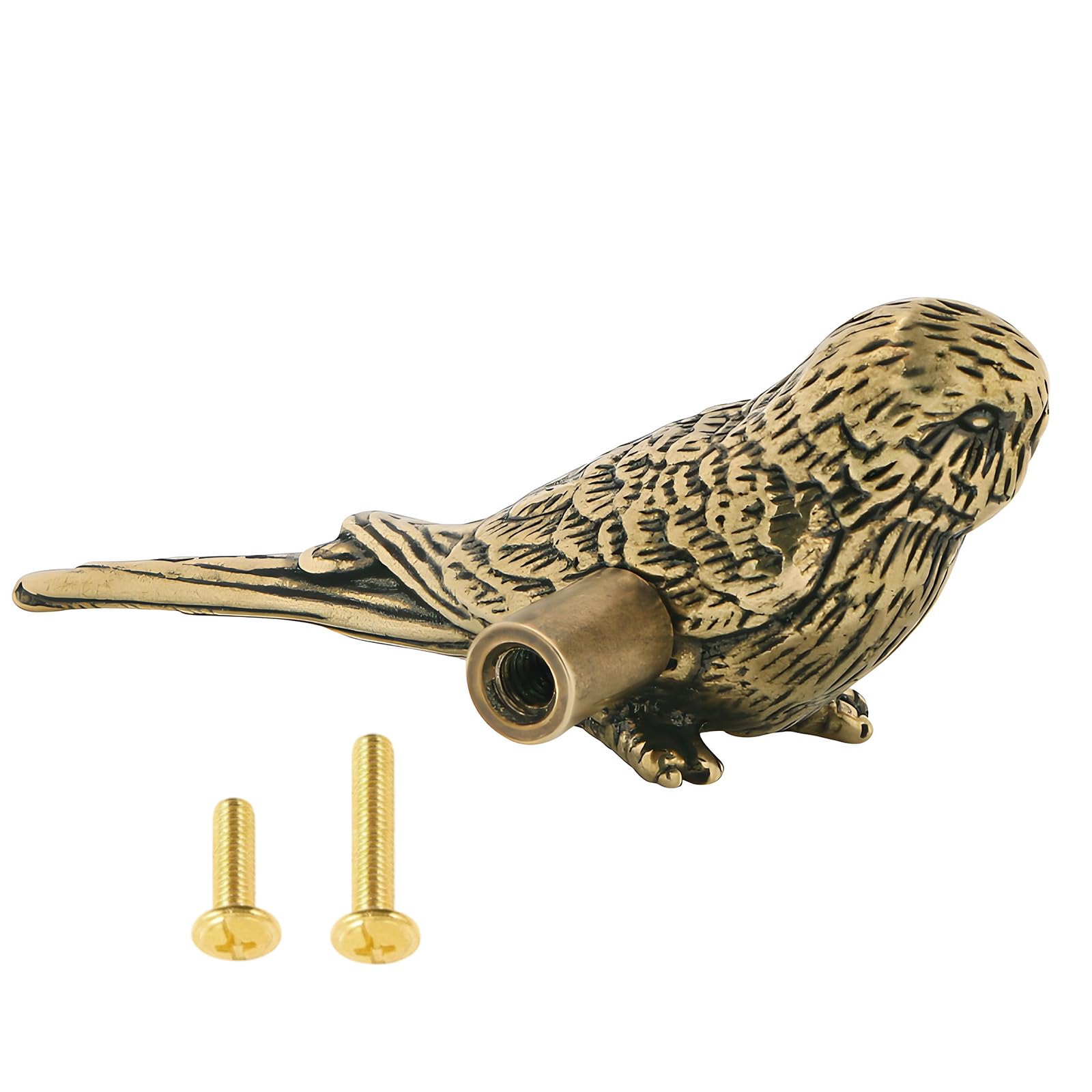 Kaccde Aged Color Decorative Bird Shape Brass Drawer Knob Unique Cabinet Pulls Bedroom Furniture Hardware Brass Cabinet Pull And Knob