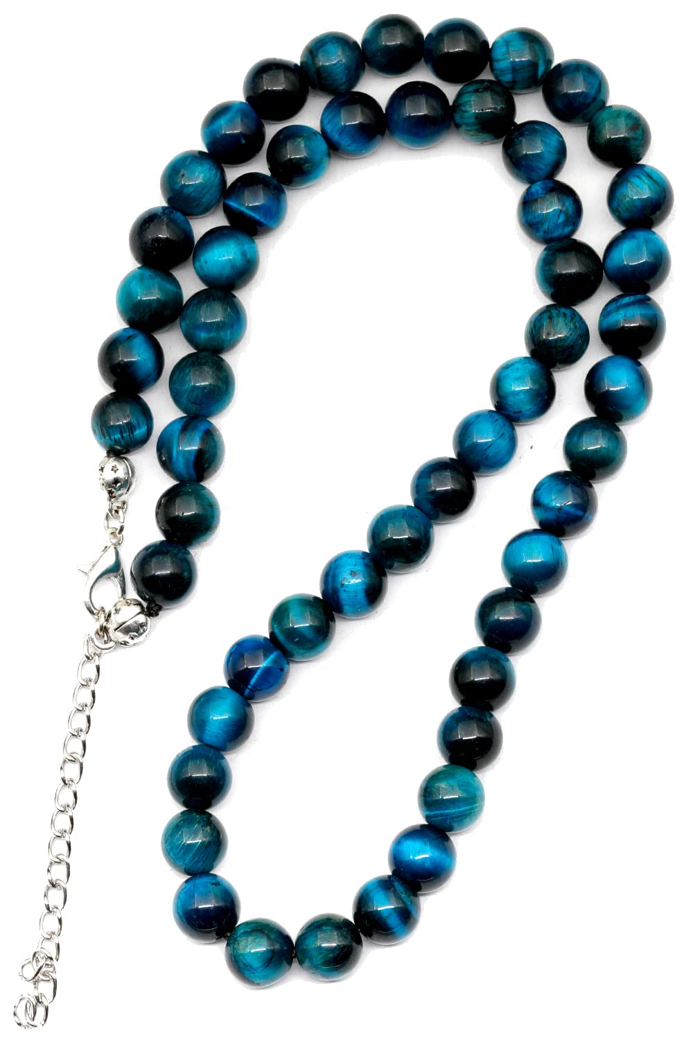 ElisaJewelryArt Natural Gemstone Beaded Choker Necklace | 8mm Handmade Adjustable Jewelry for Men & Women | Chakra Balancing Crystal Necklace |