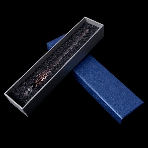 Miniatura 5 de Arich Bolígrafo de inmersión de cristal, vintage, hecho a mano, elegante, letrero de inmersión de cristal, bolígrafo de regalo para escritura,