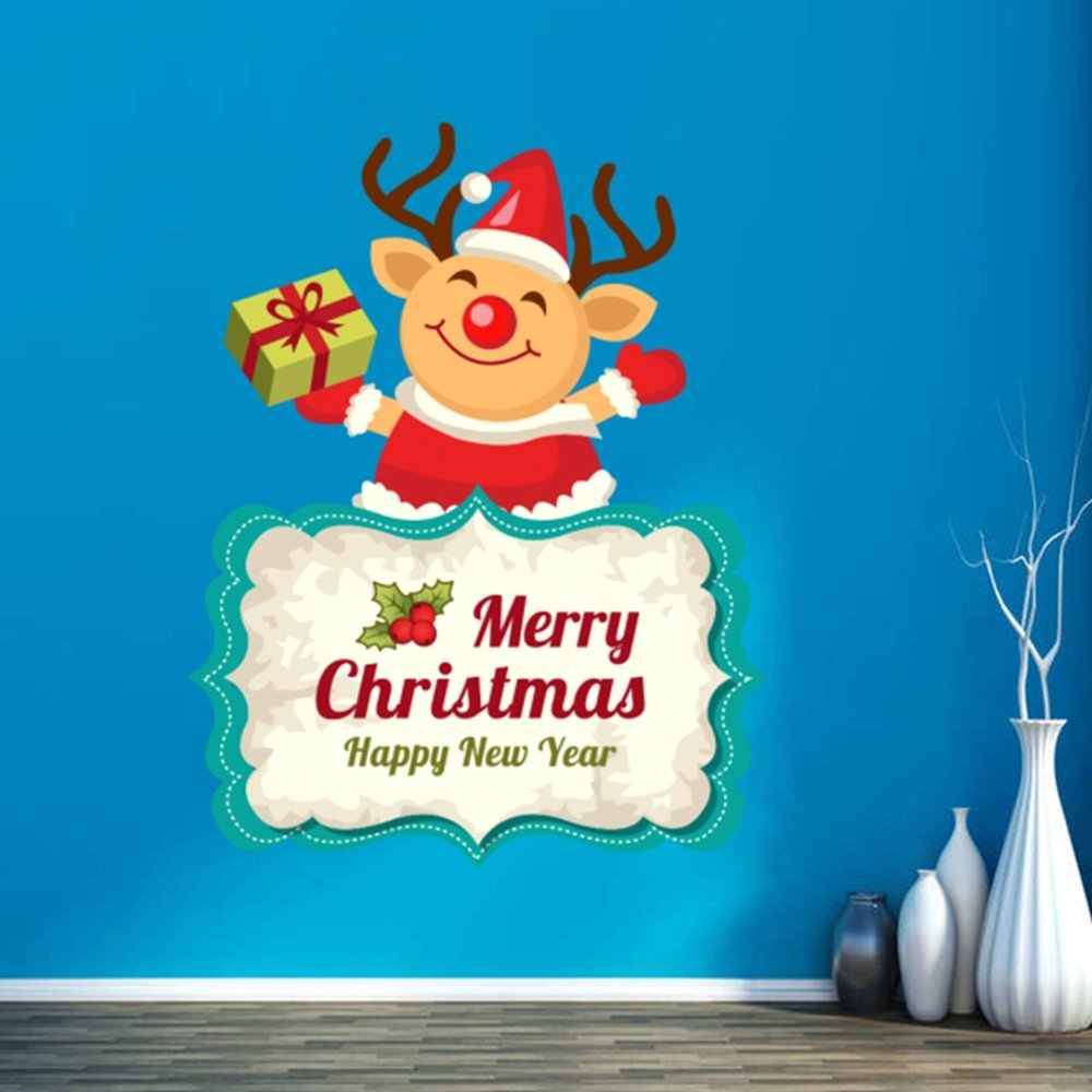 Autocollant de mariage de mur imperméable et sticker décoratif Joyeux Noël