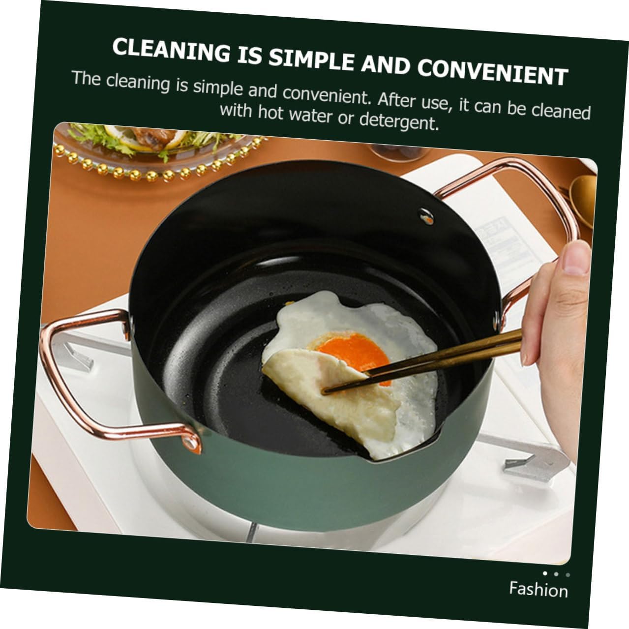 Uonlytech Non-stick Food Cooking Pot and Multifunctional Stockpot 20cm with Frying Rack, Soup Pot for Feeding and Household Kitchen Use Random Color