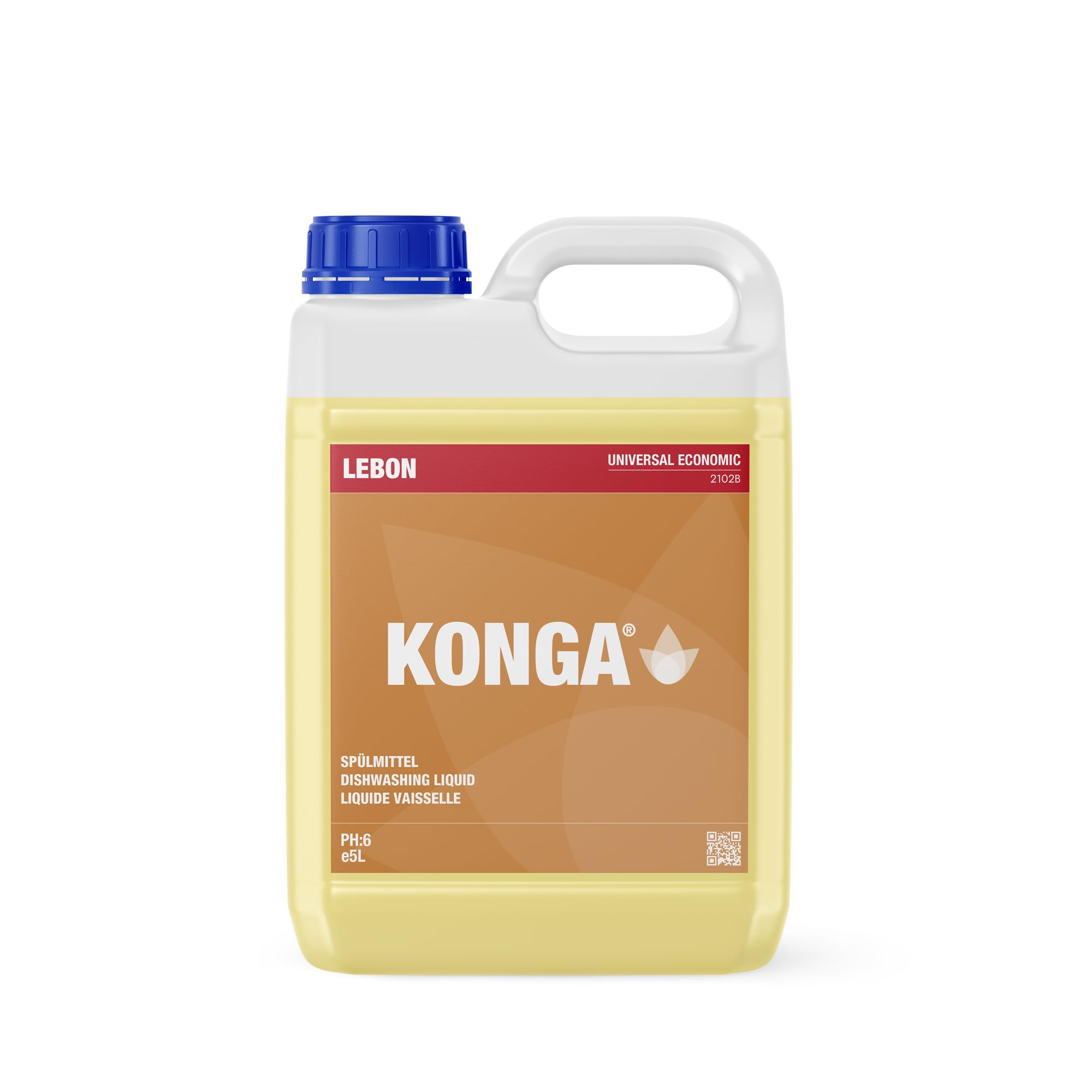 Konga Detersivo universale per lavastoviglie – Detergente multiuso concentrato per stoviglie, pH neutro, per gastronomia, industria e casa (5 l)