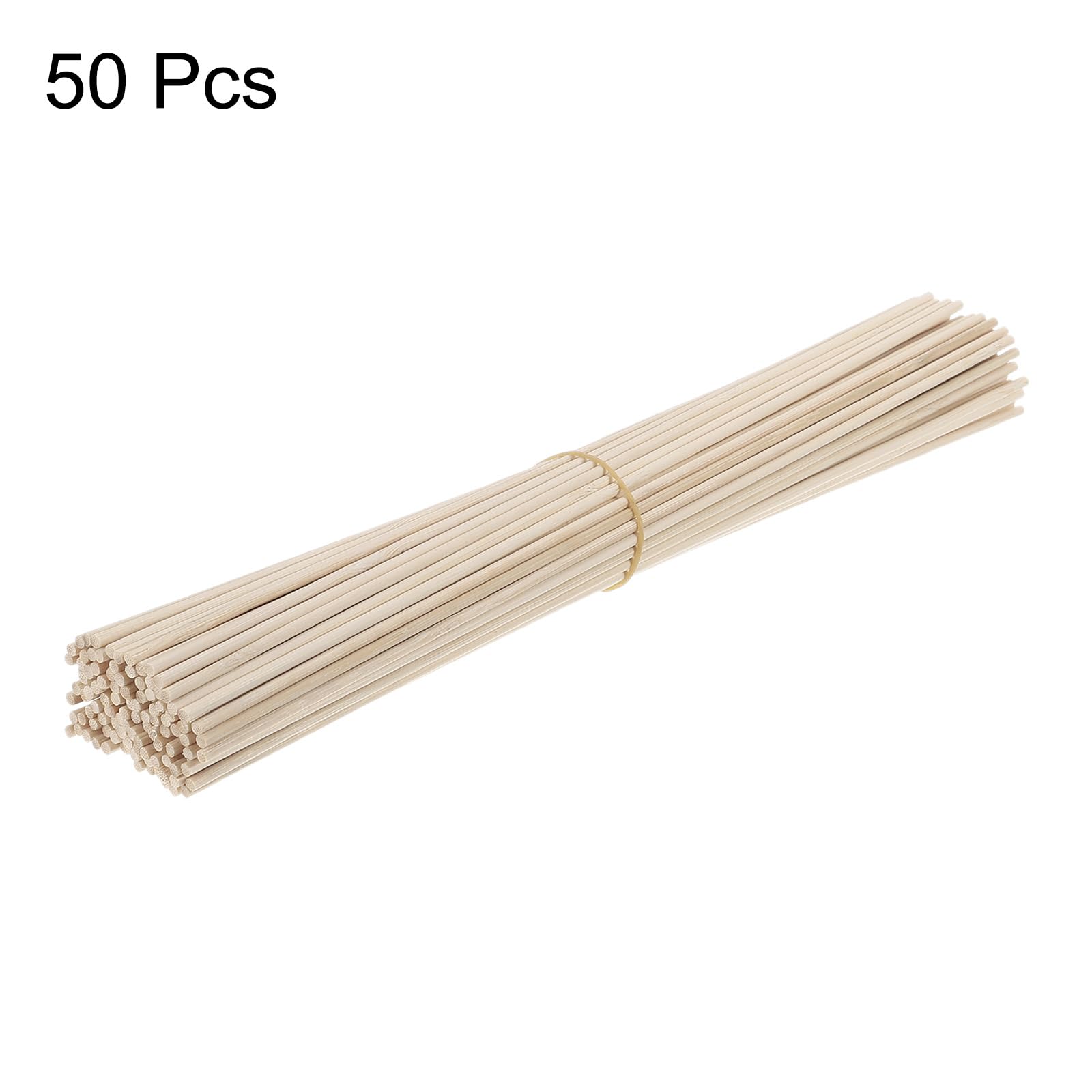 Uxcell Bastoncini In Bambù 50 Cm – 100 Pezzi Da 3 Mm Per Modellismo, Fai Da Te, Decorazioni E Cabina Fotografica