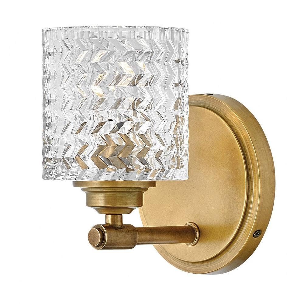 1 Light Bathroom Vanity in Traditional Style 5.5 inches Wide by 7.75 inches High-Heritage Brass Finish Traditional Interior Bath Interior Wall Mount Bath 81-Bel-3335733