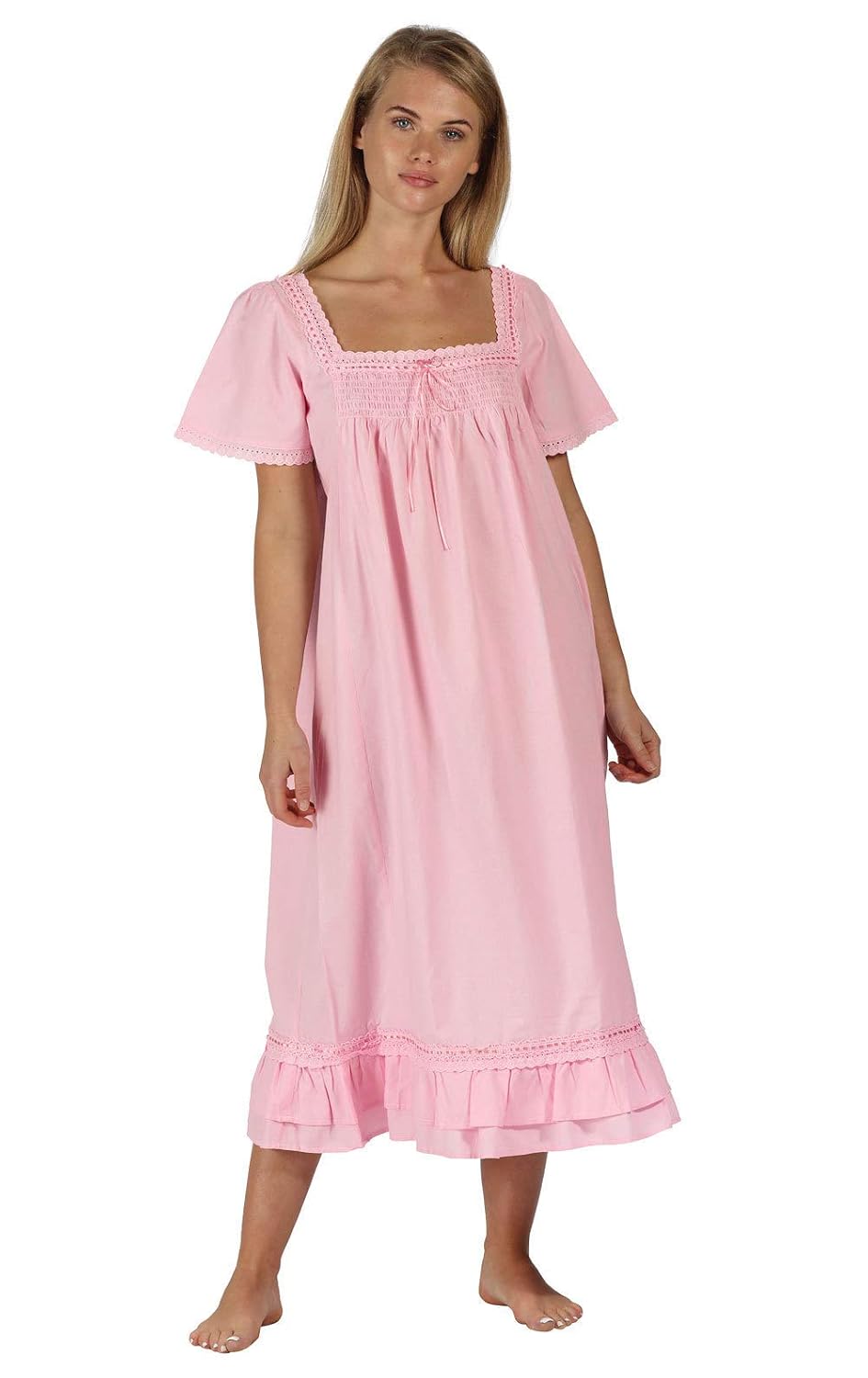 100 cotton short sleeve nightgown Clearance