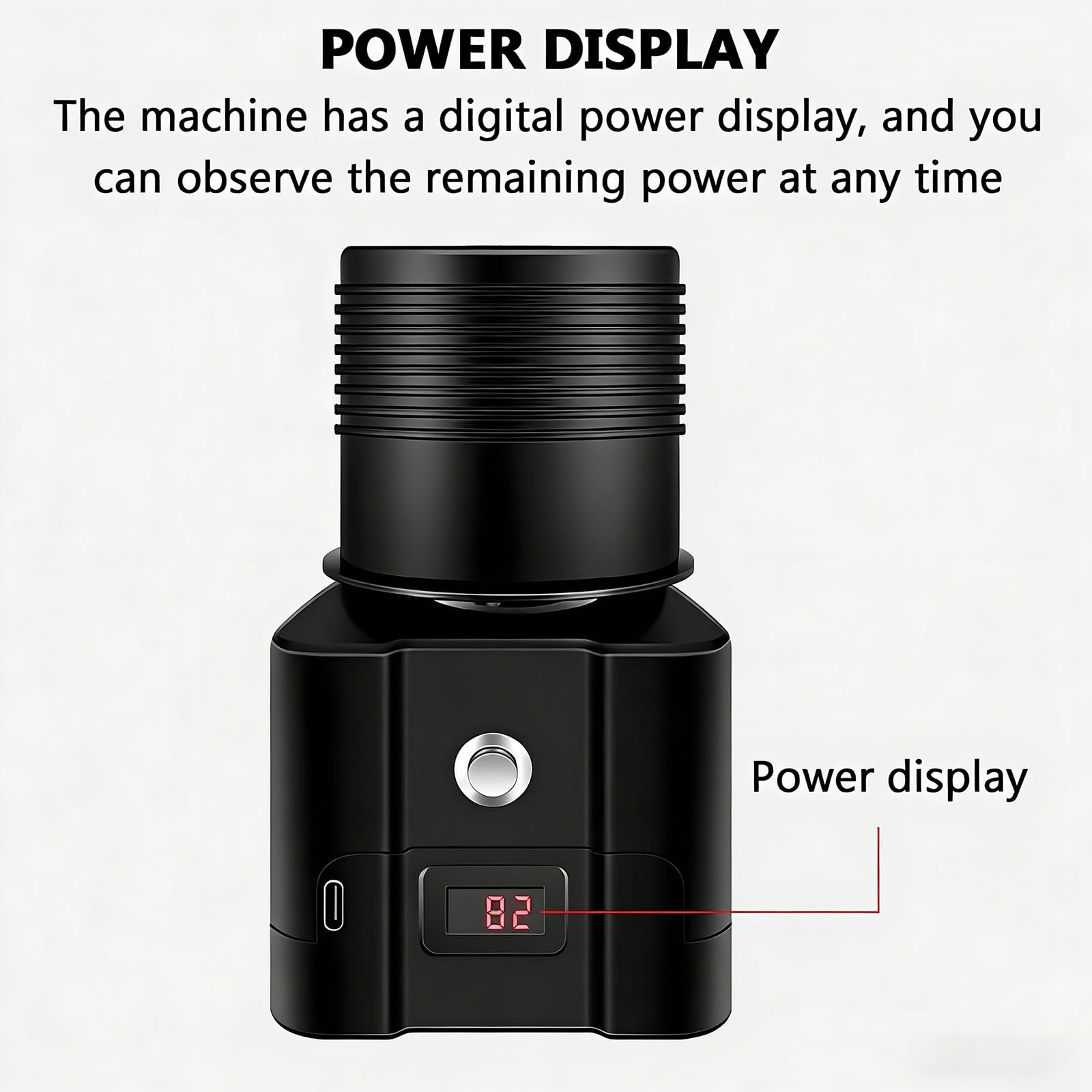 Wiederaufladbarer Mini-Vortex-Mixer, elektrischer Farbstreuer mit Digitalanzeige, 5-100 ml Nagellack-Shaker für Tattoo-Tinte, Wimpernkleber, Acrylfarbe