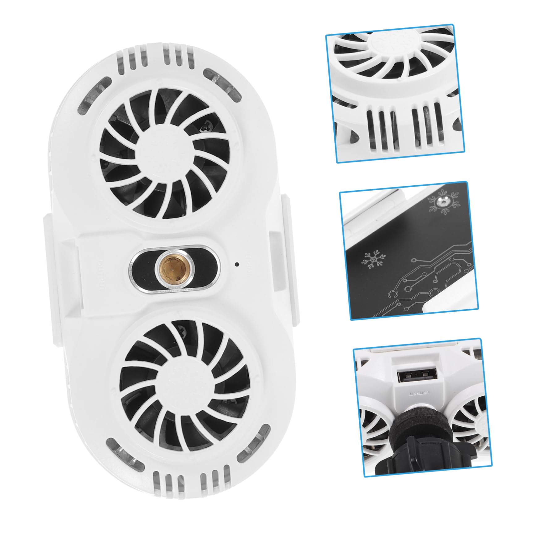 Enfriador para Móvil con Doble Ventilador Silencioso Disipador Térmico de Semiconductor Clip Retráctil para Smartphones de Enfriamiento Rápido para Gaming y Streaming