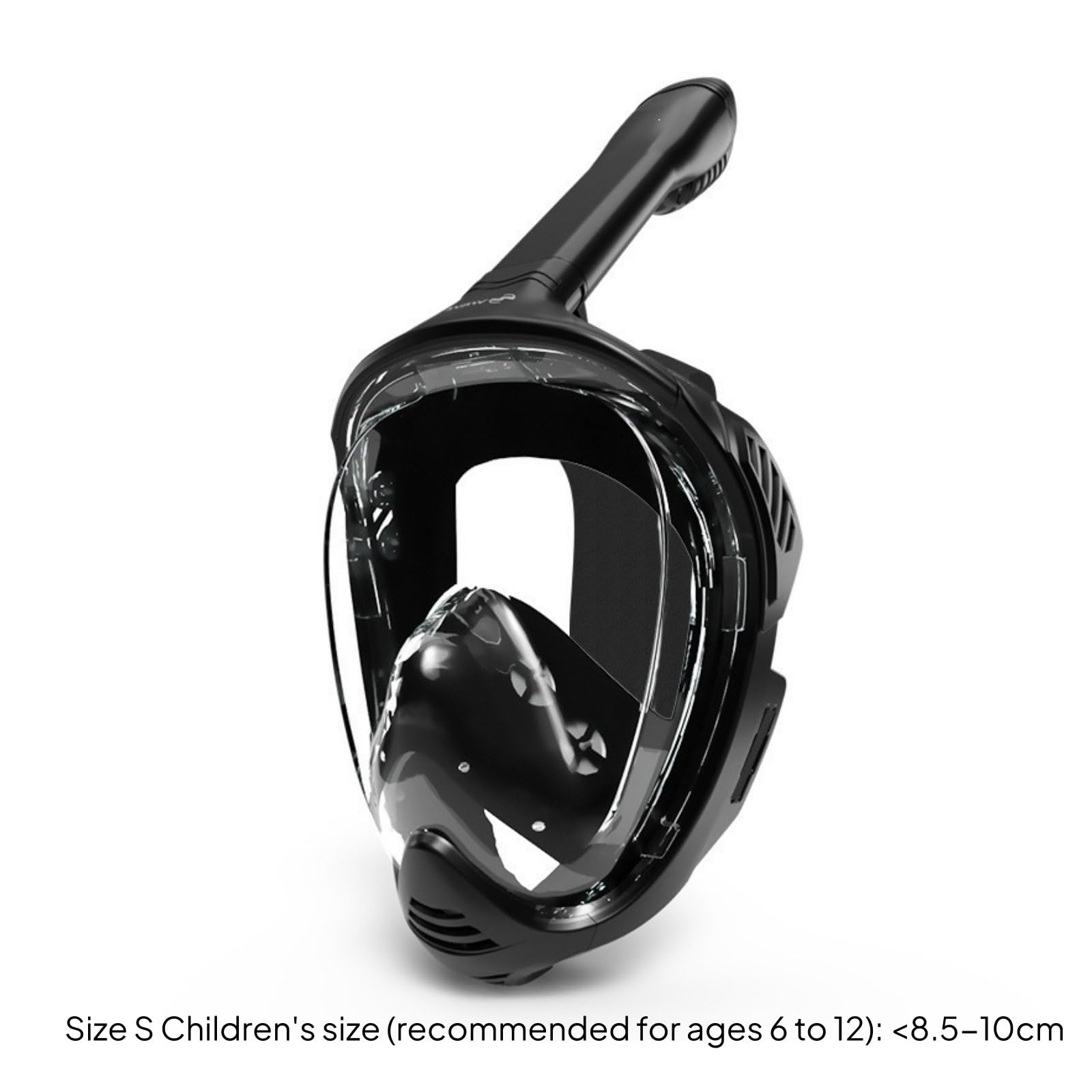 Baoblaze Máscara de Buceo con Snorkel Completo Gafas Visor con Tubo Seco Que Bloquea de Visión Amplia y Silicona Confortable Estructura Plegable Adecuada para , Negro , S Niños De 6 A 12 Años