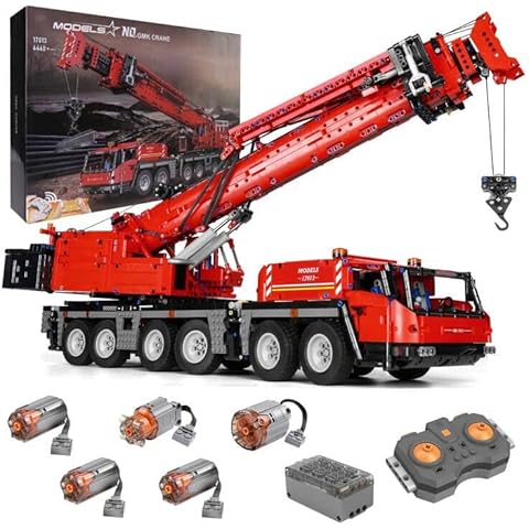 Mozewa 17013 Technology Crane Truck Building Kits For Boys, 4460 Pieces Building Blocks Heavy Crane APP Remote Control Truck with Motor, Educational Toys Building Set for Kids Cover