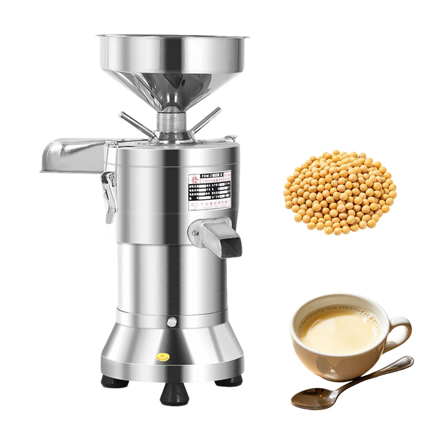 1100W Macchina Commerciale del Latte Soia con Separazione dei Residui,Macchina Ad Alto Rendimento per Produzione Latte Soia,Tofu E Budino Tofu