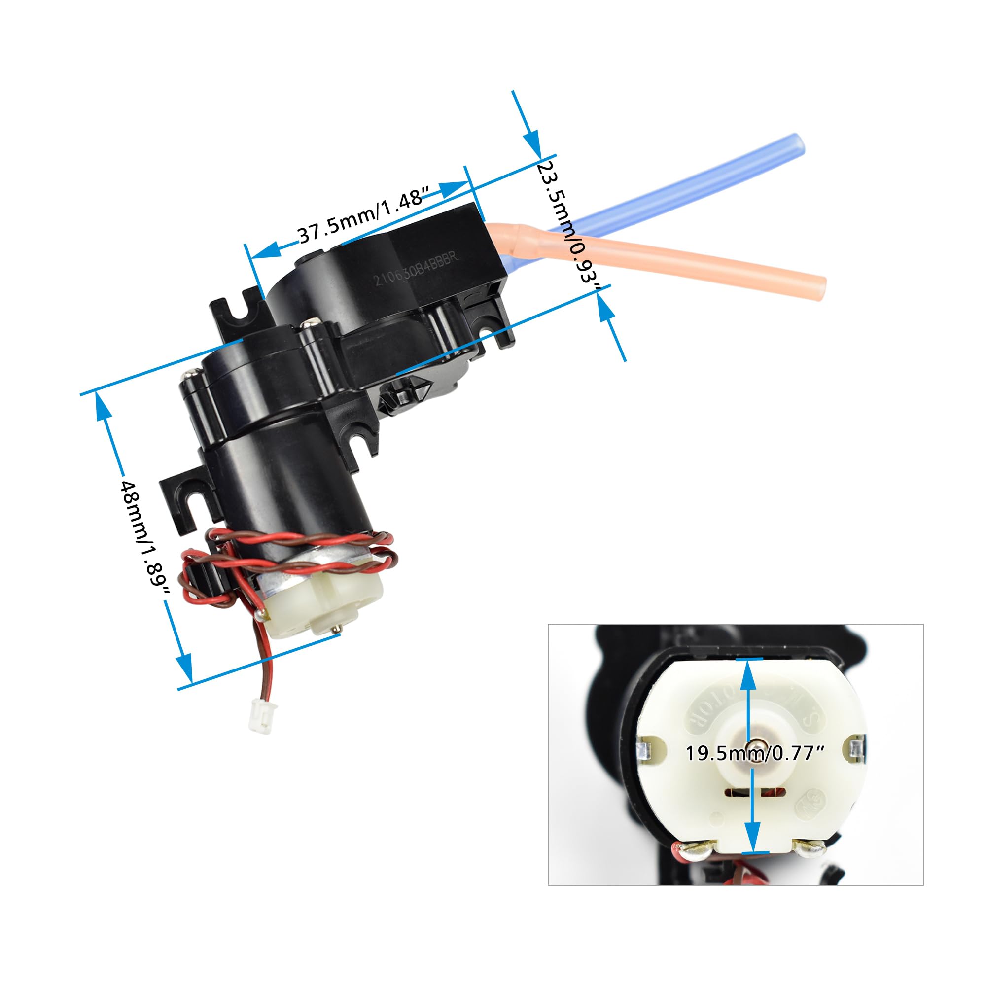 CONQUERALL 2PCS Mini 280 Motor Peristaltikpumpe DC 1.5V 3V 5V Kompatibel für iRobot Braava jet M6/240 241 Serie Wischroboter