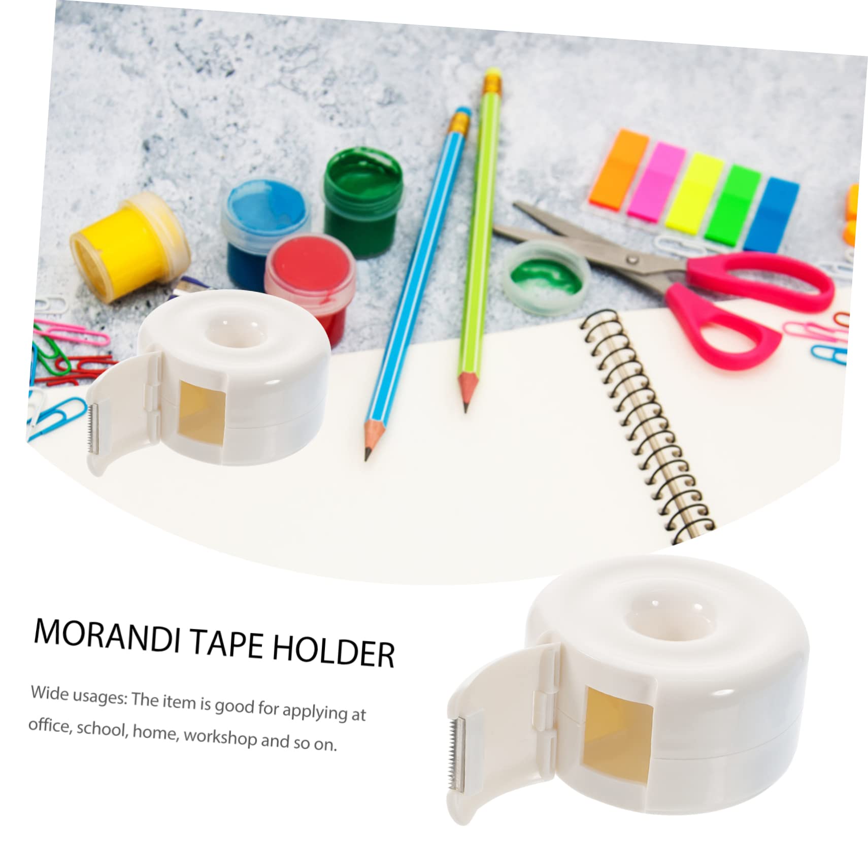 2 Pezzi Dispenser per Nastro Adesivo Taglierina Leggera e Portatilper Ufficio e Casa Facile Usare e Pratica per Attività Scolastiche e Progetti Creativi