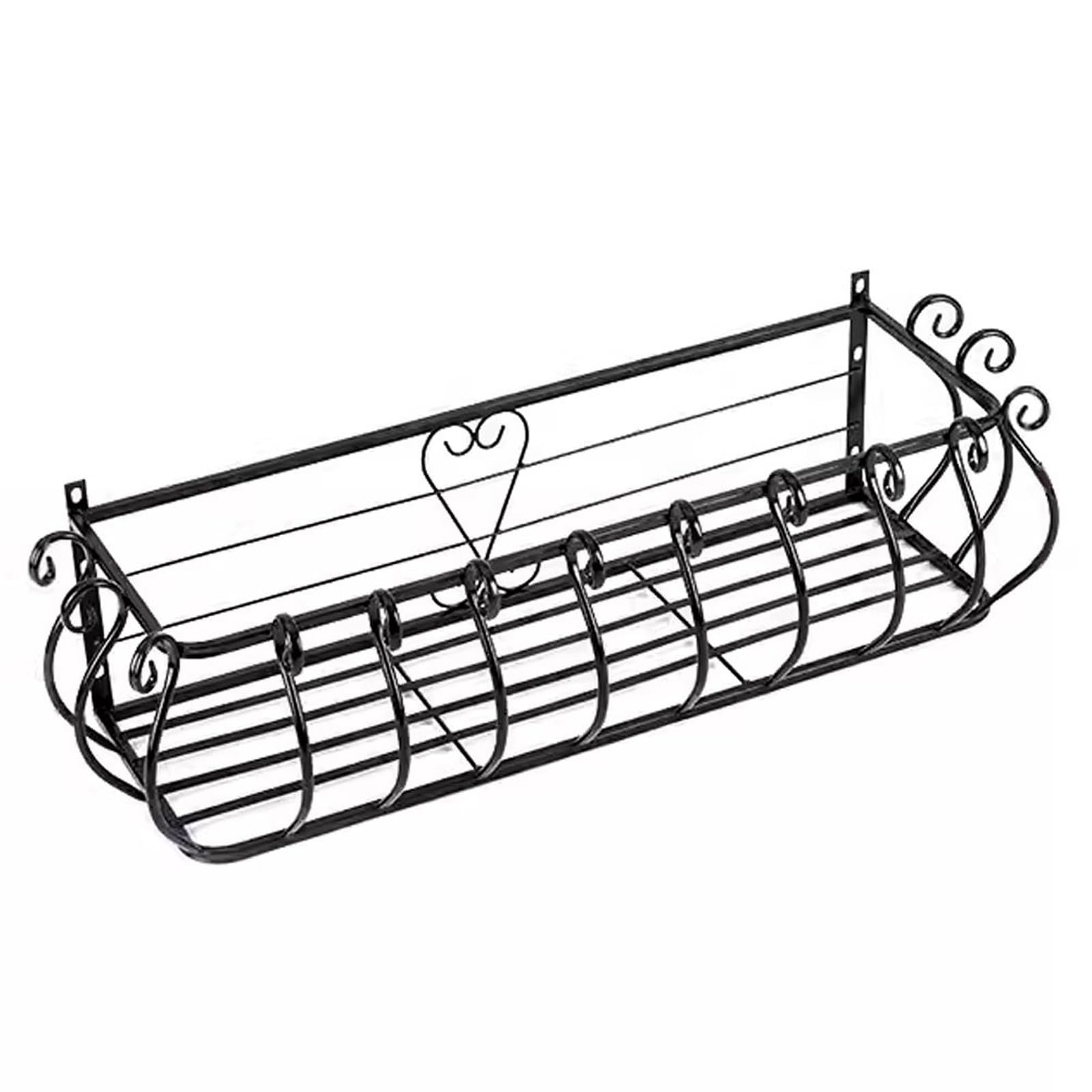 Porte-Fleurs Suspendu en Fer, Jardinière À Rampe, Forte Capacité De Charge, Une Variété De Spécifications, Convient for Les Appuis De Fenêtre, Les Murs, L'extérieur(120cm/47.2in)