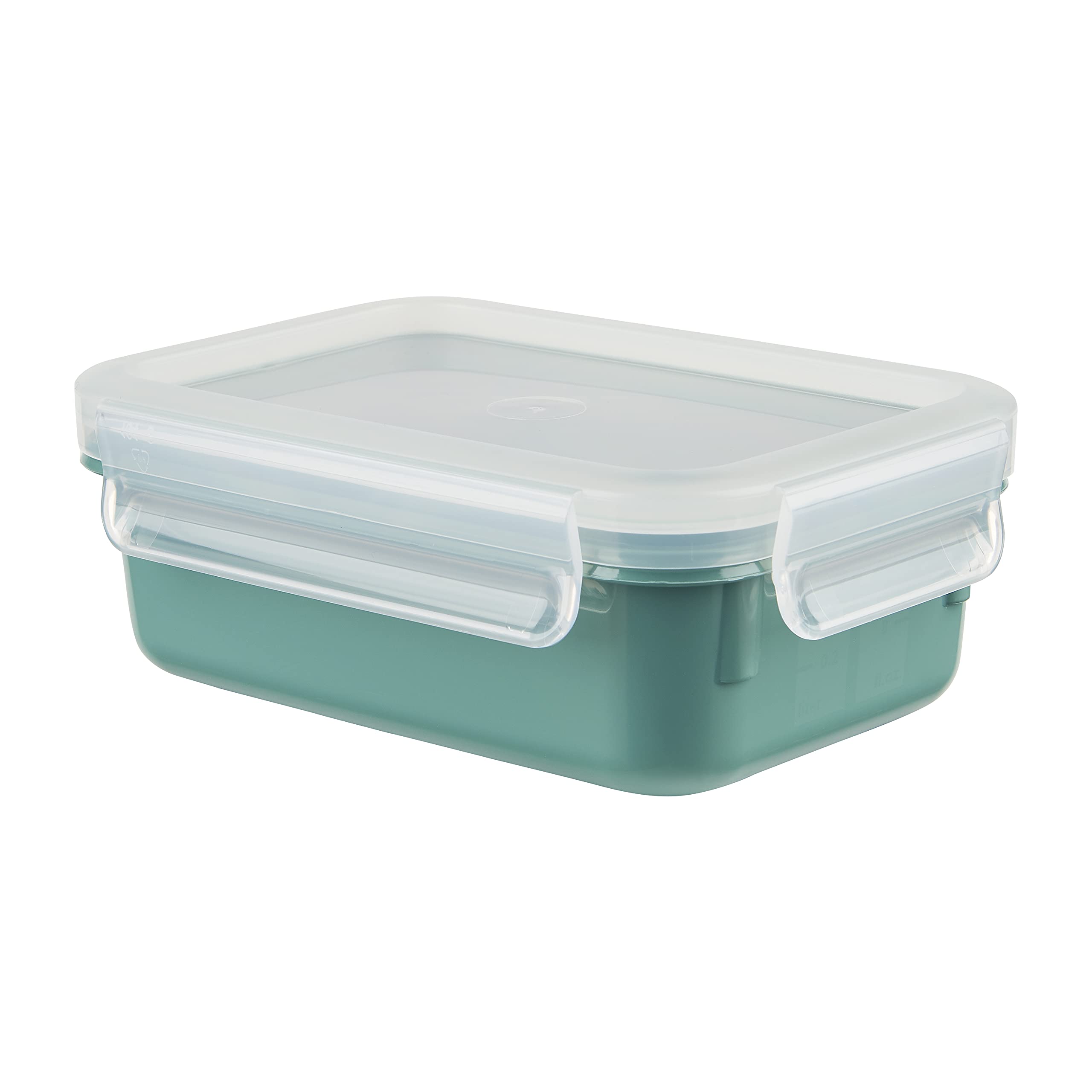 Emsa N10124 Clip & Close Colour Edition Food Storage Container, 0.55 Litres, 100% Leak-Proof, Hygienic, BPA-Free, Dishwasher, Microwave and Freezer Safe, Powder Green