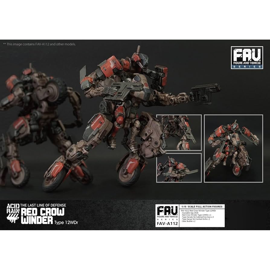 FAV-A112 赤鳥ワインダータイプ 12WDr 1/18 フィギュア アシッドレイン 1/18スケール FAV-A112 赤烏ワインダータイプ