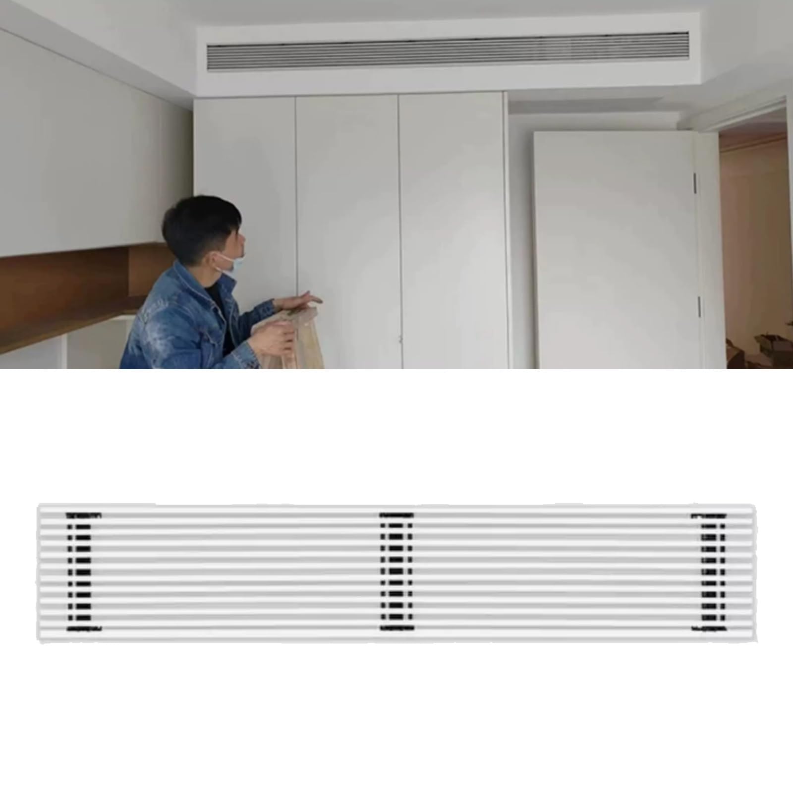 Rejilla de aire de retorno decorativa, cubierta de ventilación de montaje empotrado para sistemas HVAC centrales de pared, techo, mejora la ventilación interior