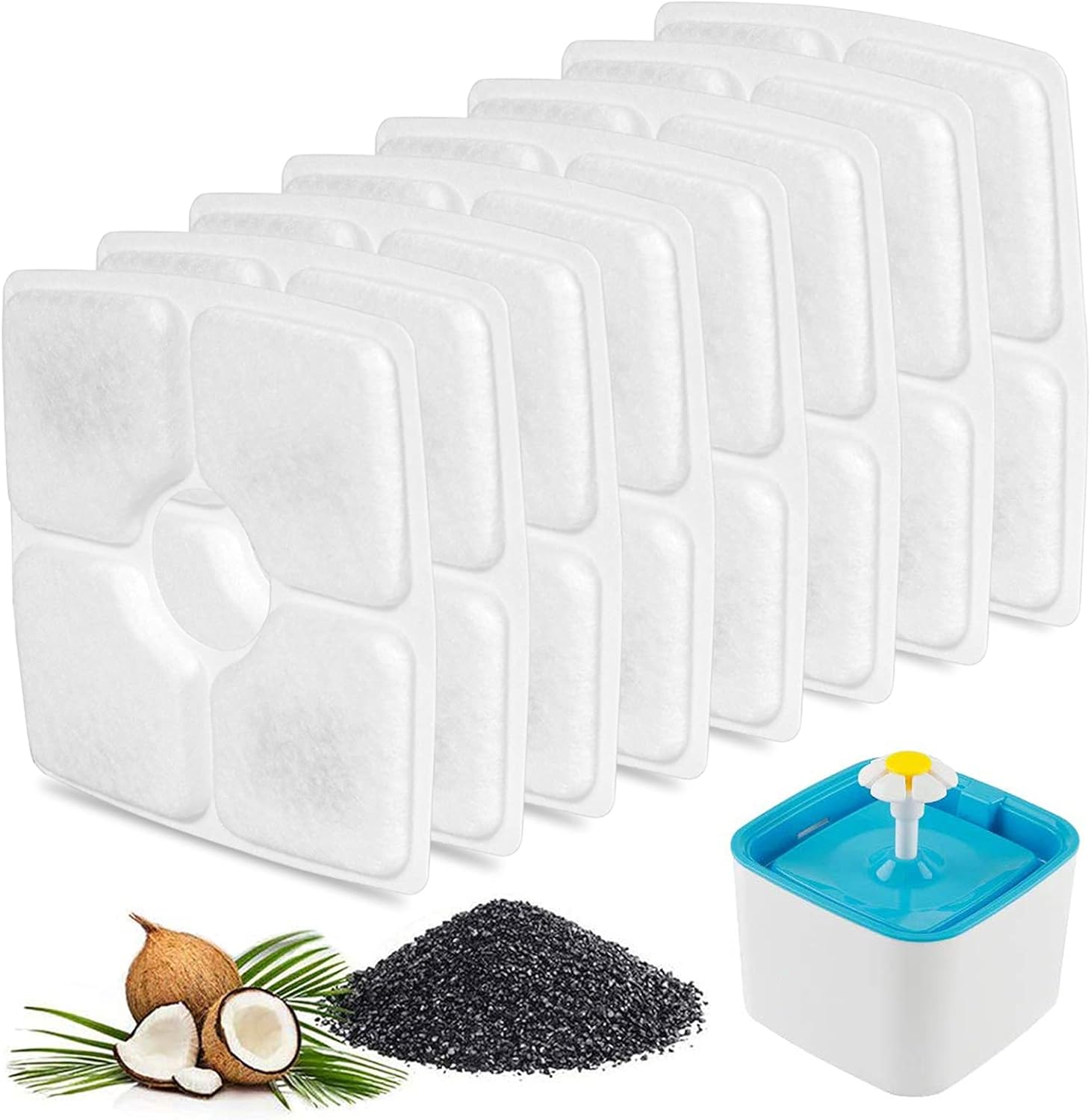 Filtro de Repuesto para Fuente de Agua para Gatos SEISSO 8 Paq