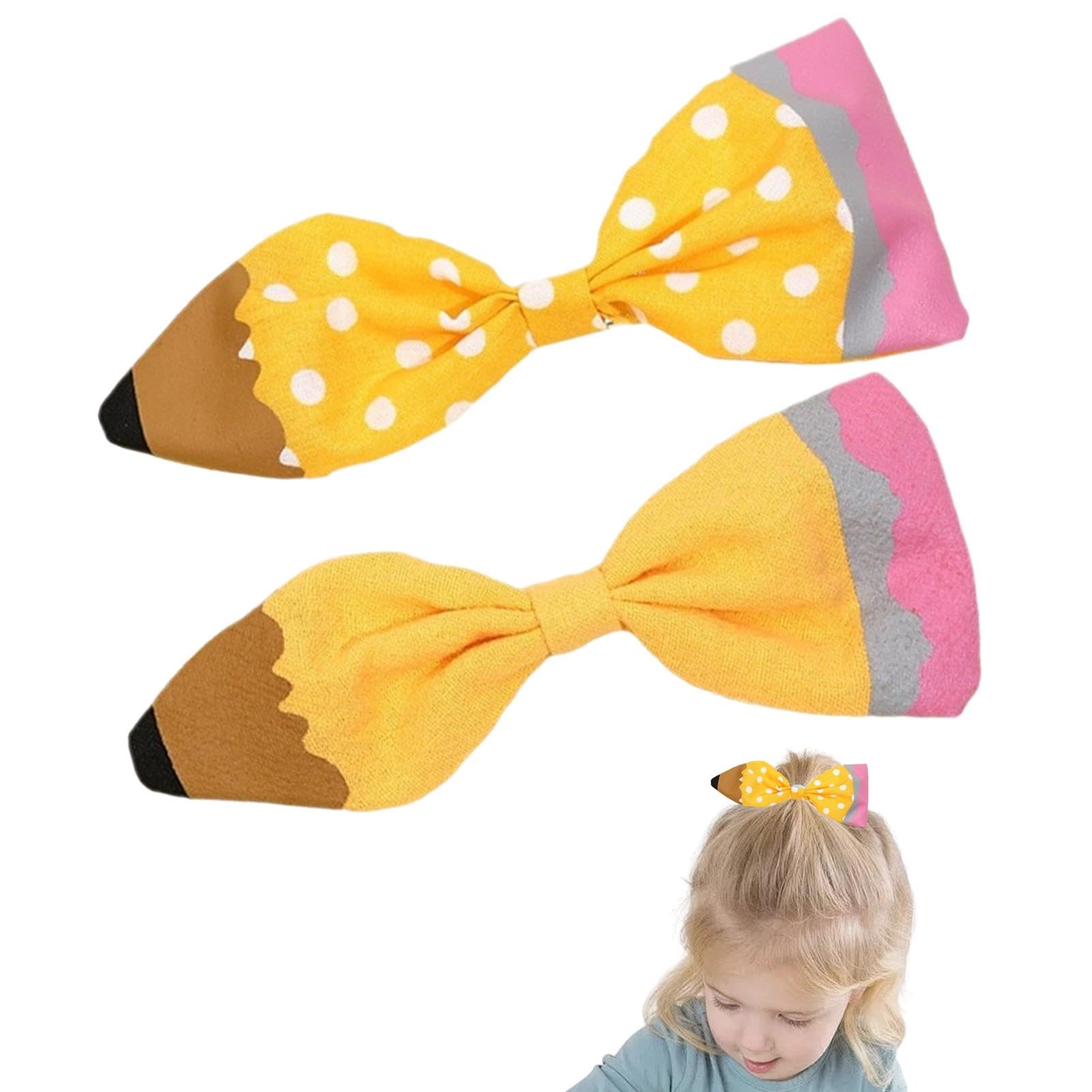 Cerchietto Per Capelli Back To School Con Matita Finta – Giallo – Per Primo Giorno Di Scuola - 3