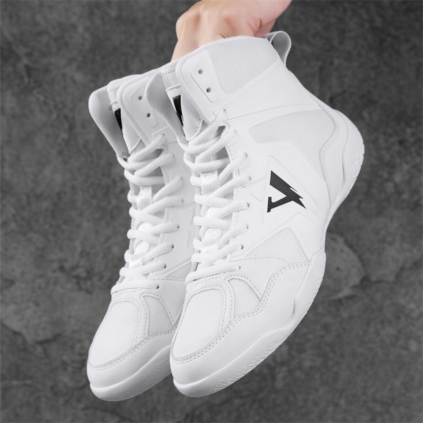 Chaussures Lutte Hommes Baskets Montantes pour Boxe Squats Fitness