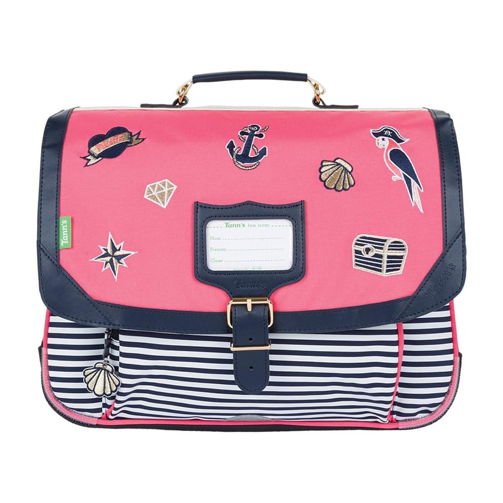 Cartable 38 cm Tann's Les Fantaisies Enora Rose/Bleu marine
