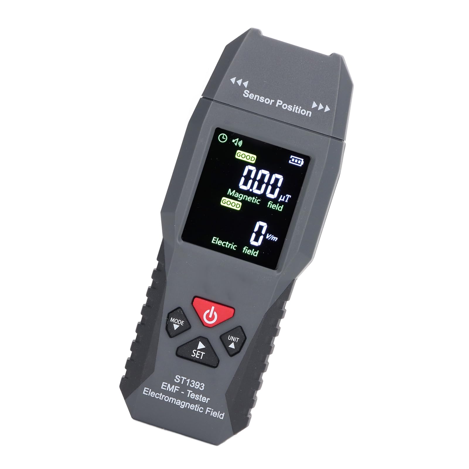 Ręczny detektor promieniowania Miernik EMF z cyfrowym wyświetlaczem LCD i pomiarem temperatury otoczenia - Tester magnetyczny i elektryczny, częstotliwość robocza 20 Hz - 3500 MHz.
