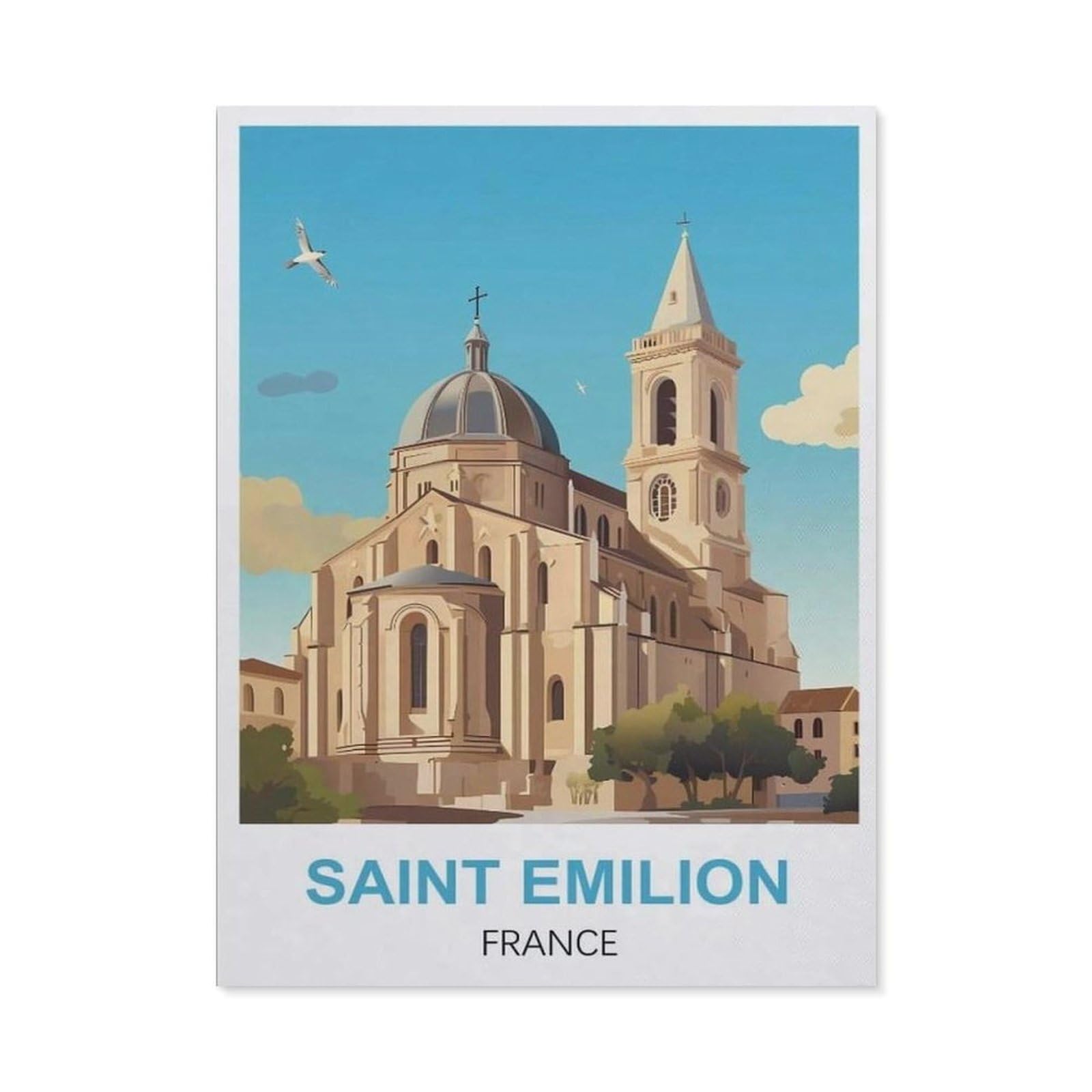 Vintage Metal Tin Sign，Saint Emilion France(30x40cm）