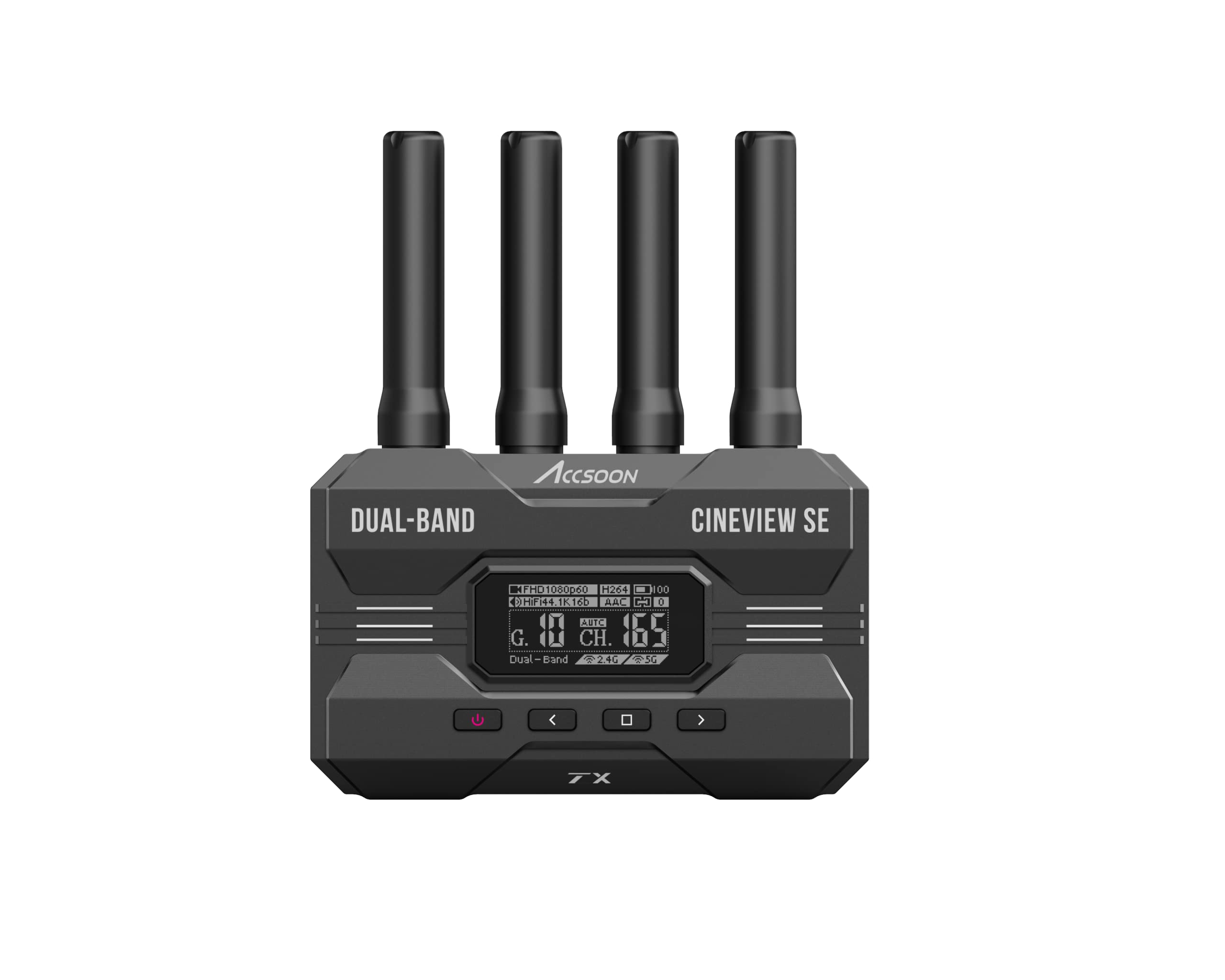 Accsoon CineView SE Émetteur Vidéo sans Fil Professionnel HDMI/SDI, Double Bande 2.4G/5G, Portée 350m, Latence <50ms, Compatible Caméras, Surveillance 4 Appareils, adapté aux cinéastes et vidéastes