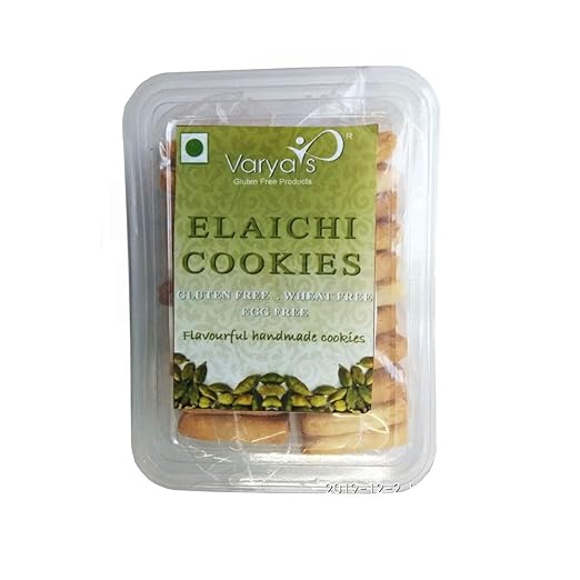 Varya's Gluten Free Cookies Delicious Tasty & Healthy Elaichi Cookies || Gluten Free|| Gluten Free Biscuits Cookies|| Cookies|| Cookies Biscuits|| Gluten Free Product - 200 Grams