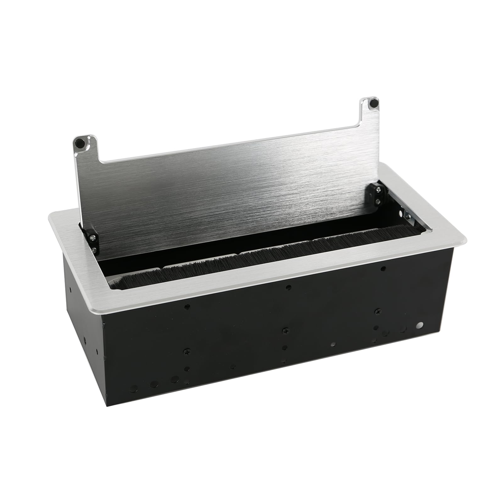 Prise De Sol Multifonction - Boîte De Câbles Multimédias Encastrable Ou De Bureau, 2-4 Prises CA Pour Bureau Et Maison