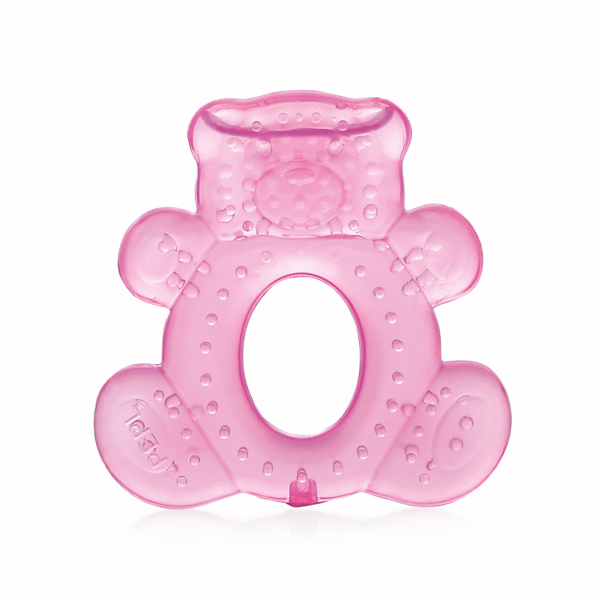 BeeBaby Teethers for 6 to 12 Months BPA Free. Cooling Water Filled Baby Teether, Soft Teething Toy for Babies with Carry Case, Soothes Gums and Easy to Grip. 100% BPA, PVC Free. (Teddy - Pink, Pack of 1)-image-8